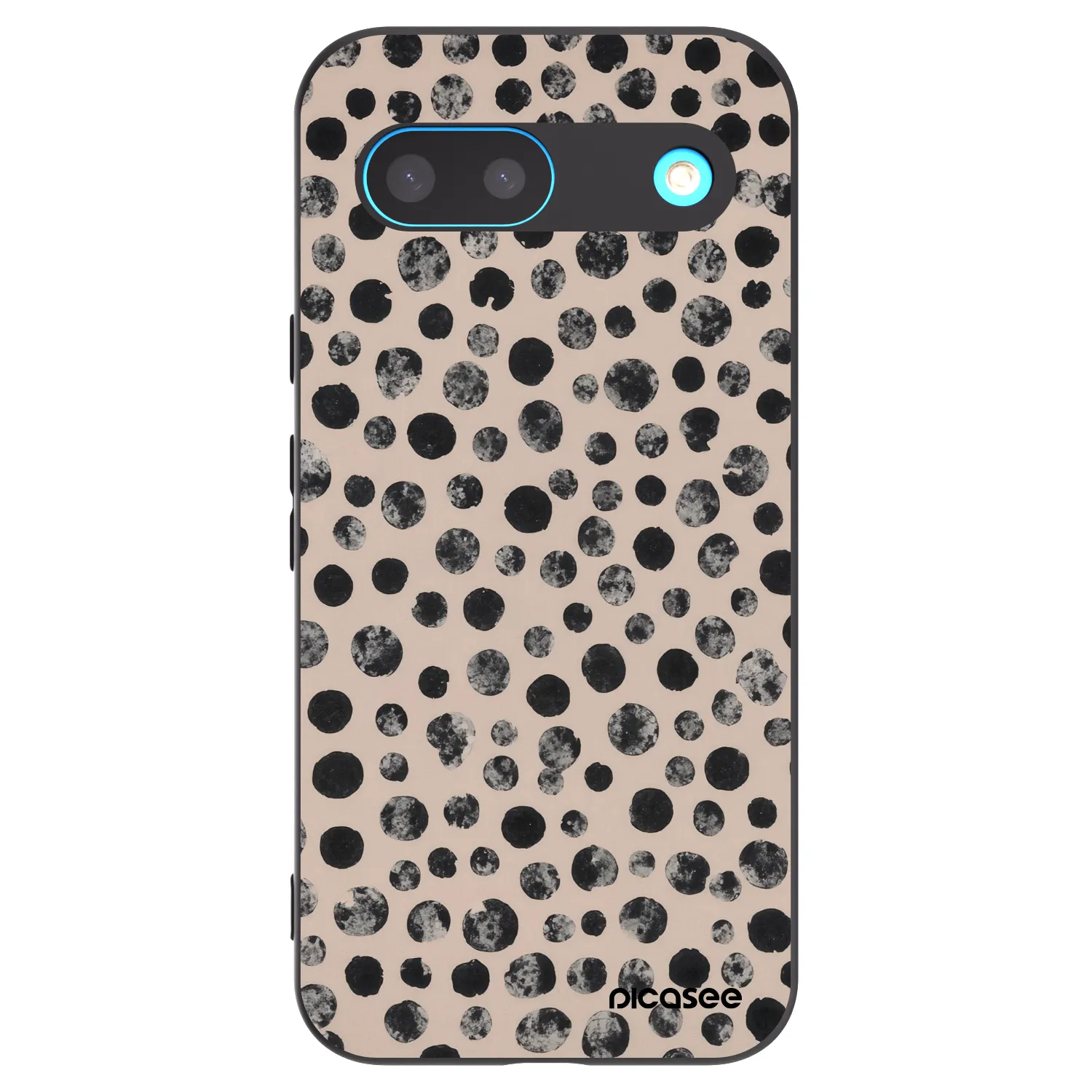 Picasee silikonowe czarne etui na Google Pixel 8 - Dots
