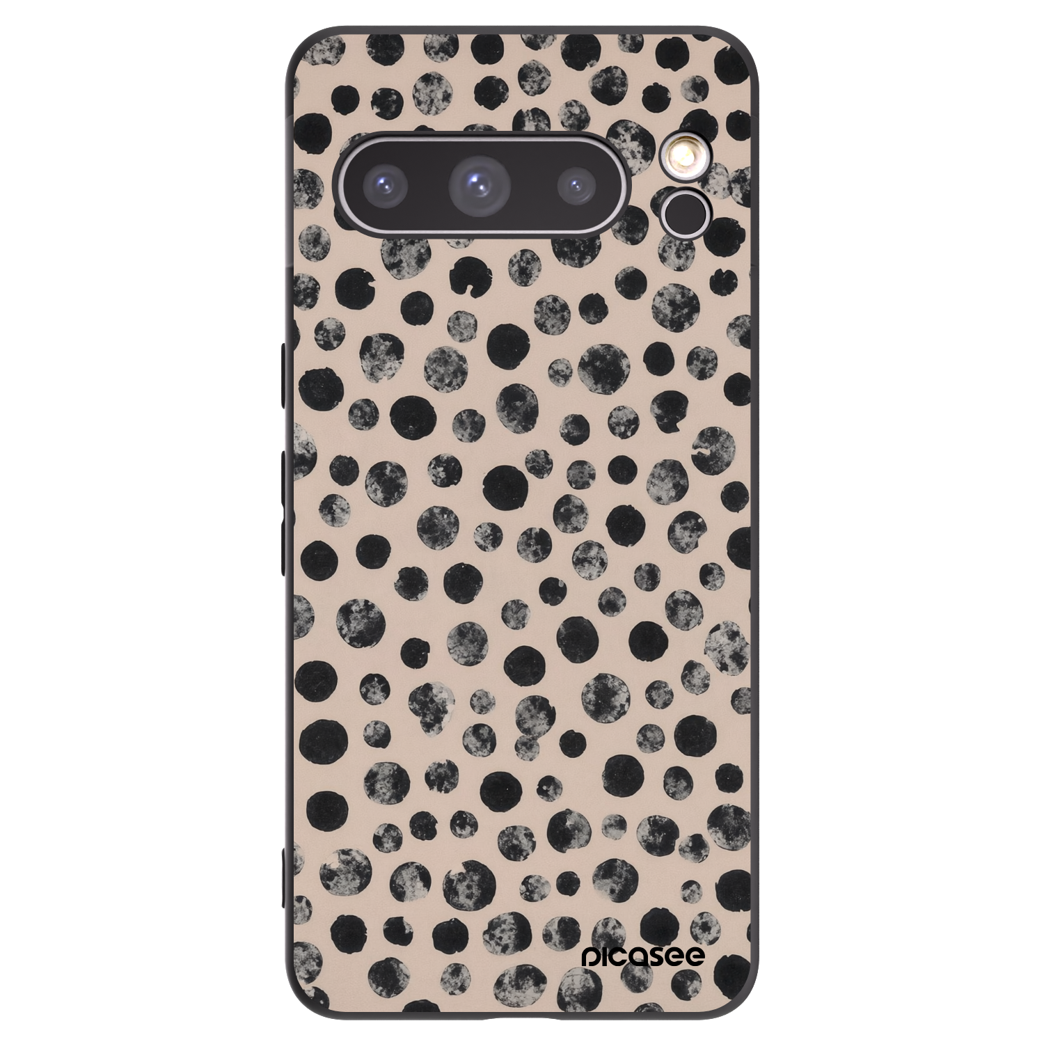 Picasee silikonowe czarne etui na Google Pixel 8 Pro - Dots