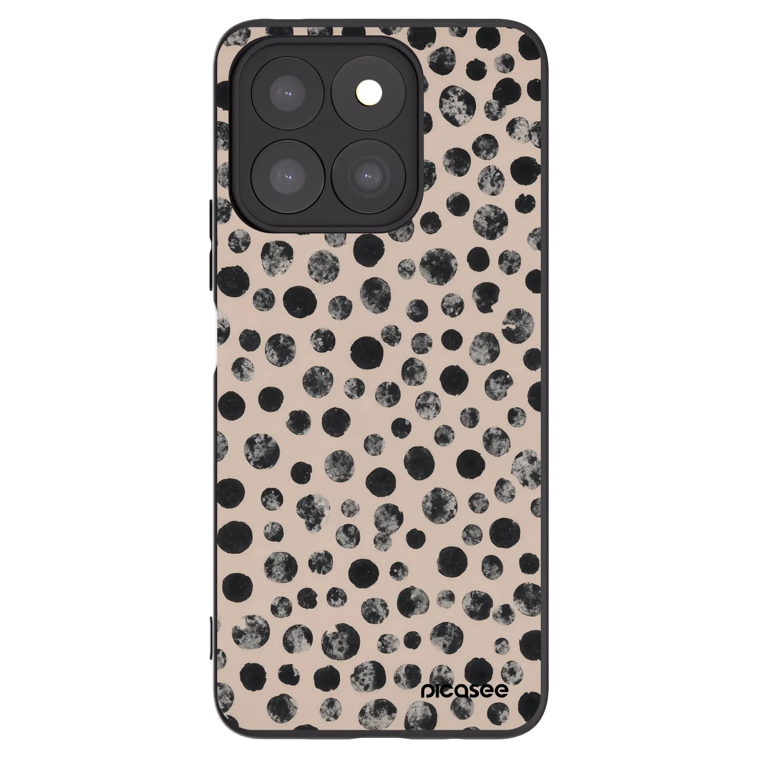 Picasee silikonowe czarne etui na Honor X8c - Dots
