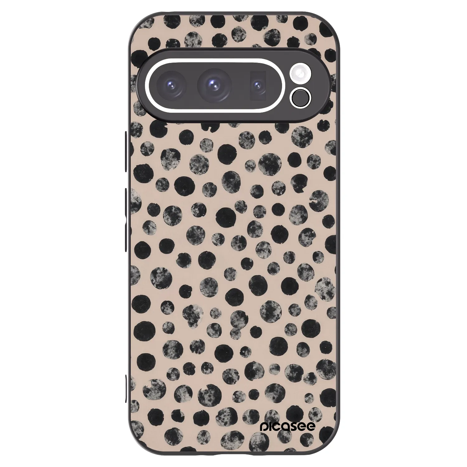 Picasee silikonowe czarne etui na Google Pixel 9 Pro - Dots