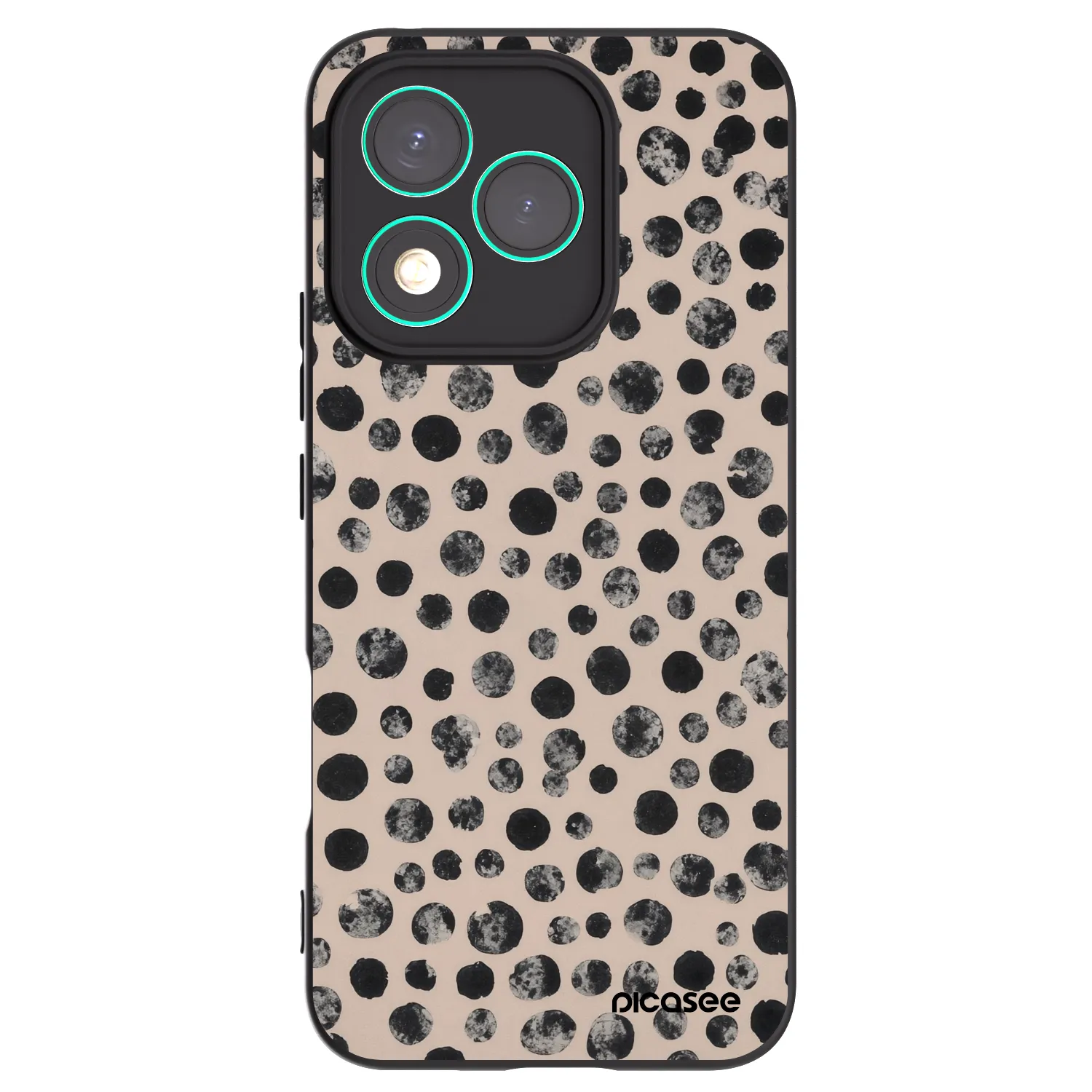 Picasee silikonowe czarne etui na Honor 400 Lite 5G - Dots