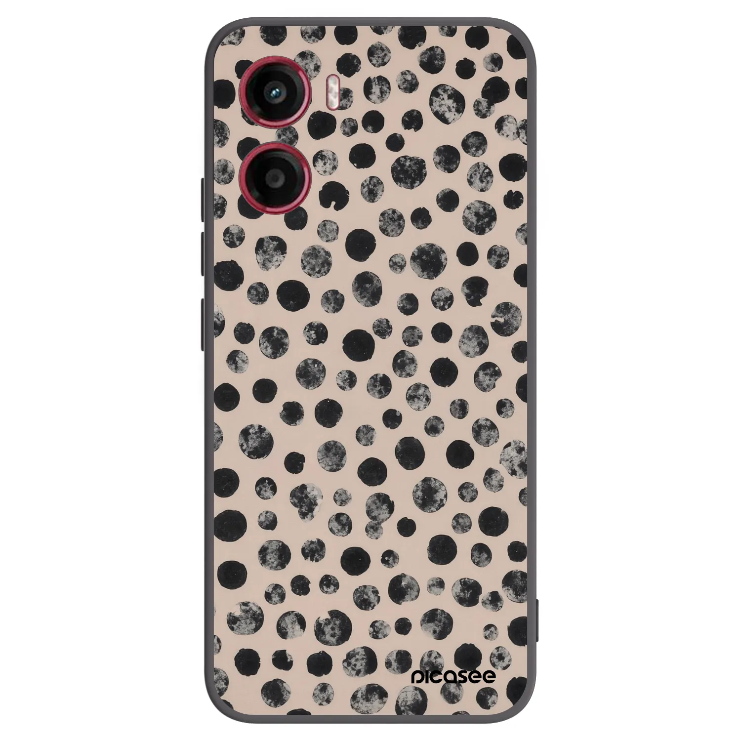 Picasee silikonowe czarne etui na Motorola Moto G05 - Dots
