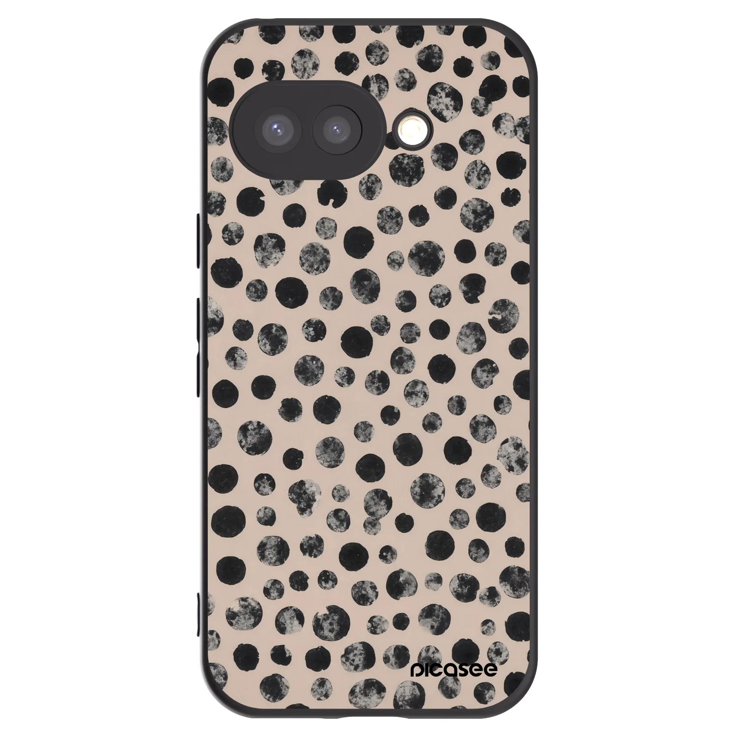 Picasee silikonowe czarne etui na Google Pixel 9a - Dots