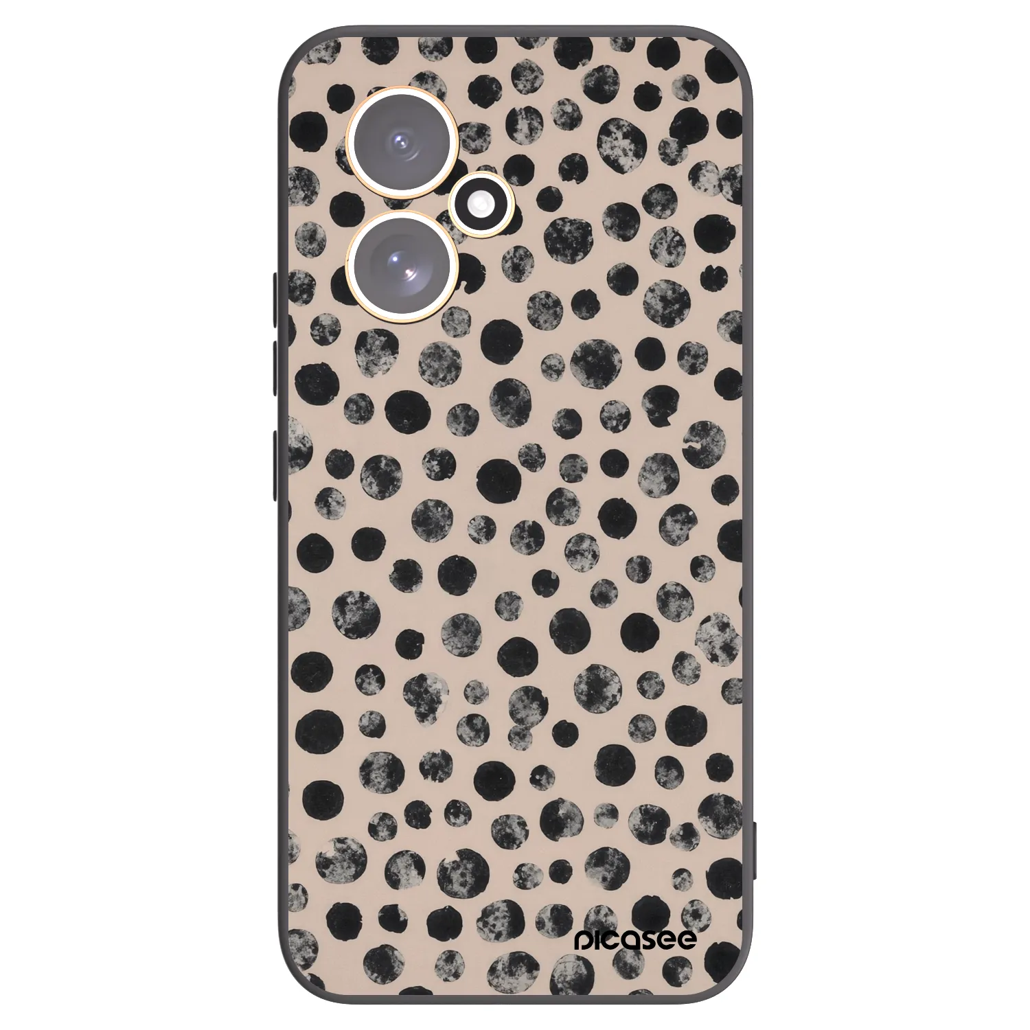 Picasee silikonowe czarne etui na Honor 400 5G - Dots