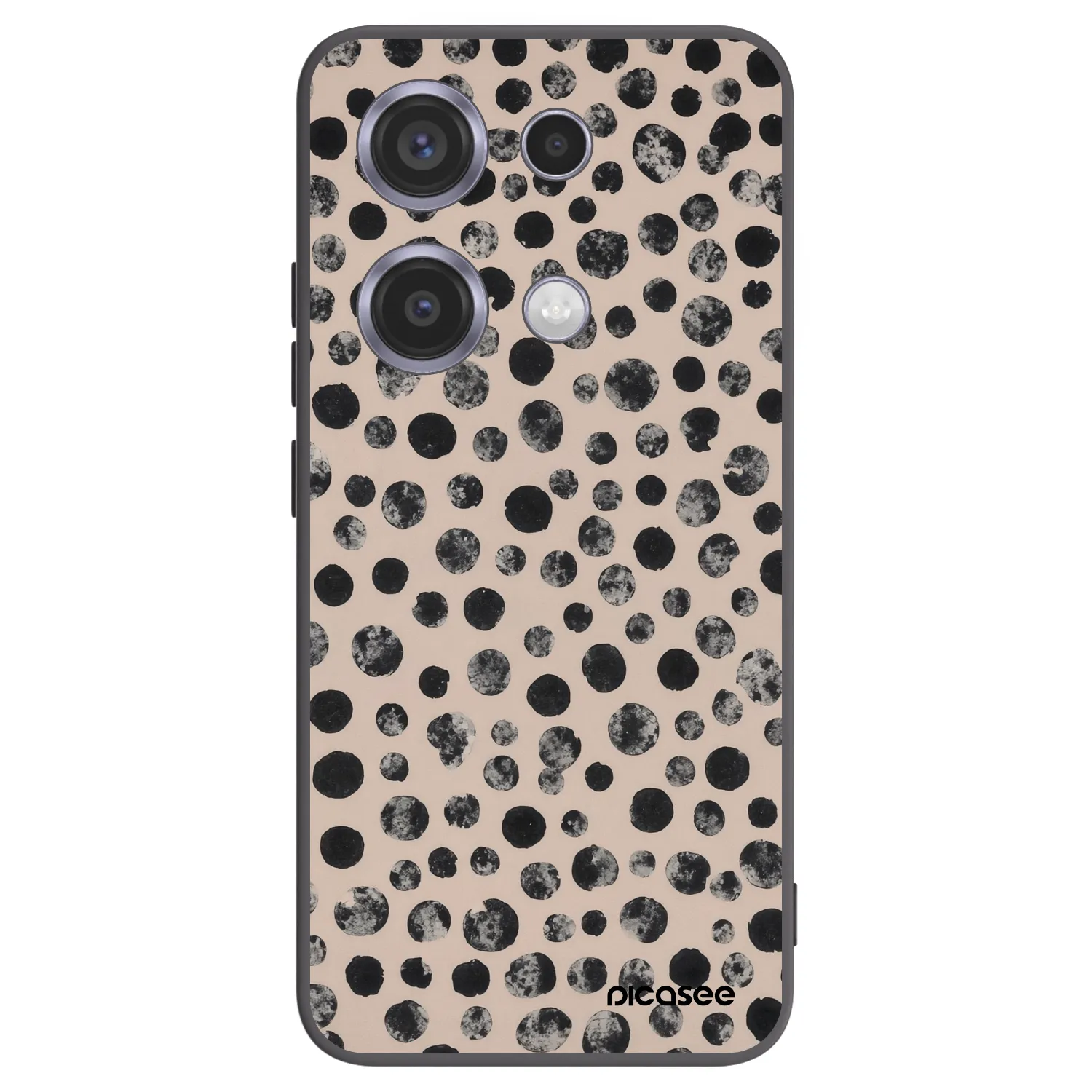 Picasee silikonowe czarne etui na Xiaomi Redmi Note 14S - Dots