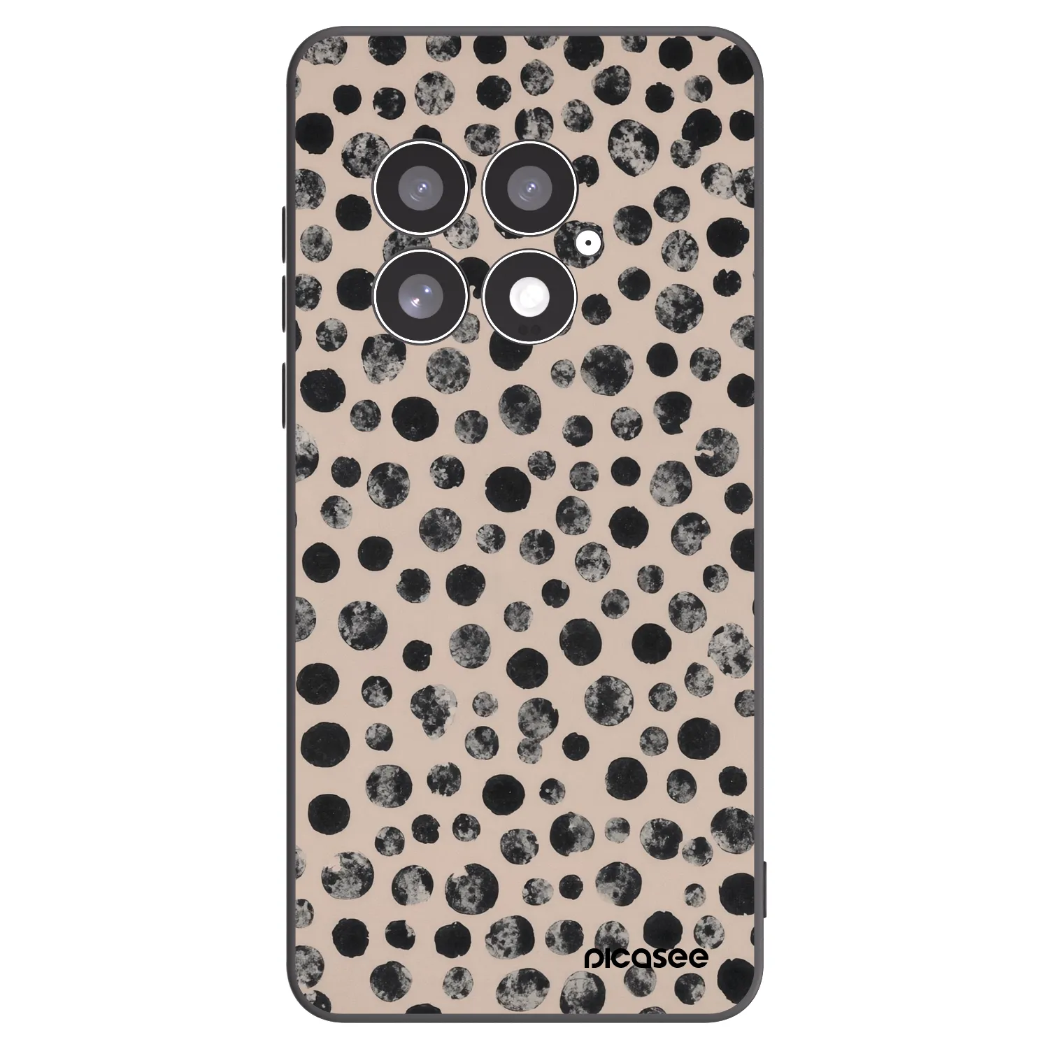 Picasee silikonowe czarne etui na OnePlus 13 5G - Dots