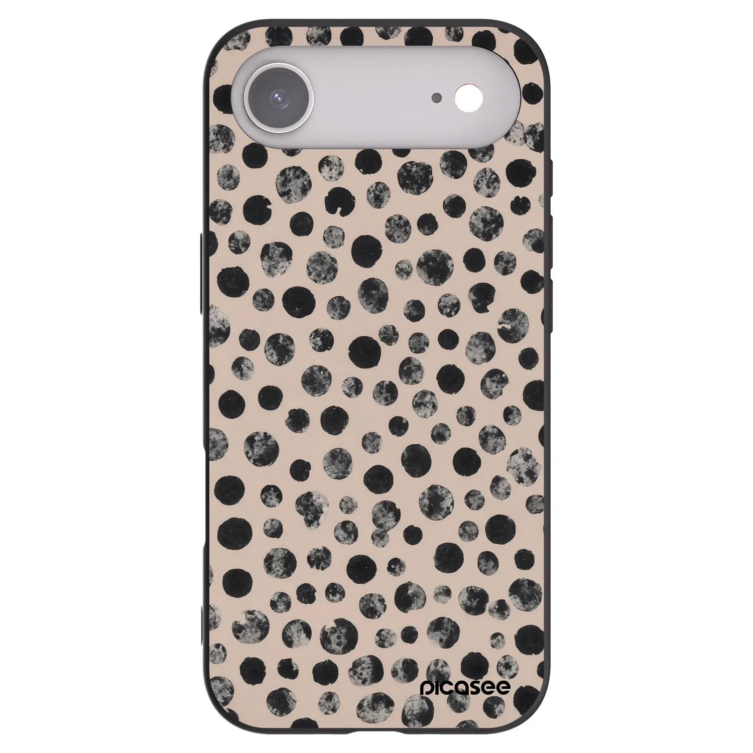 Picasee silikonowe czarne etui na Apple iPhone Air - Dots