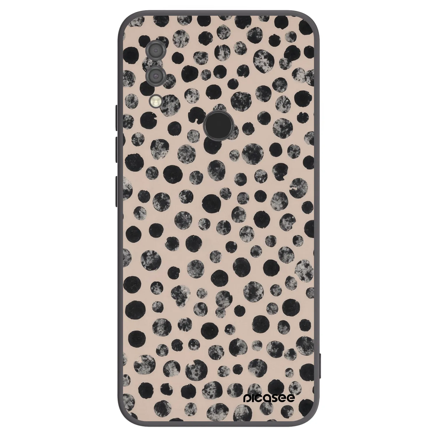 Picasee silikonowe czarne etui na Xiaomi Redmi 7 - Dots