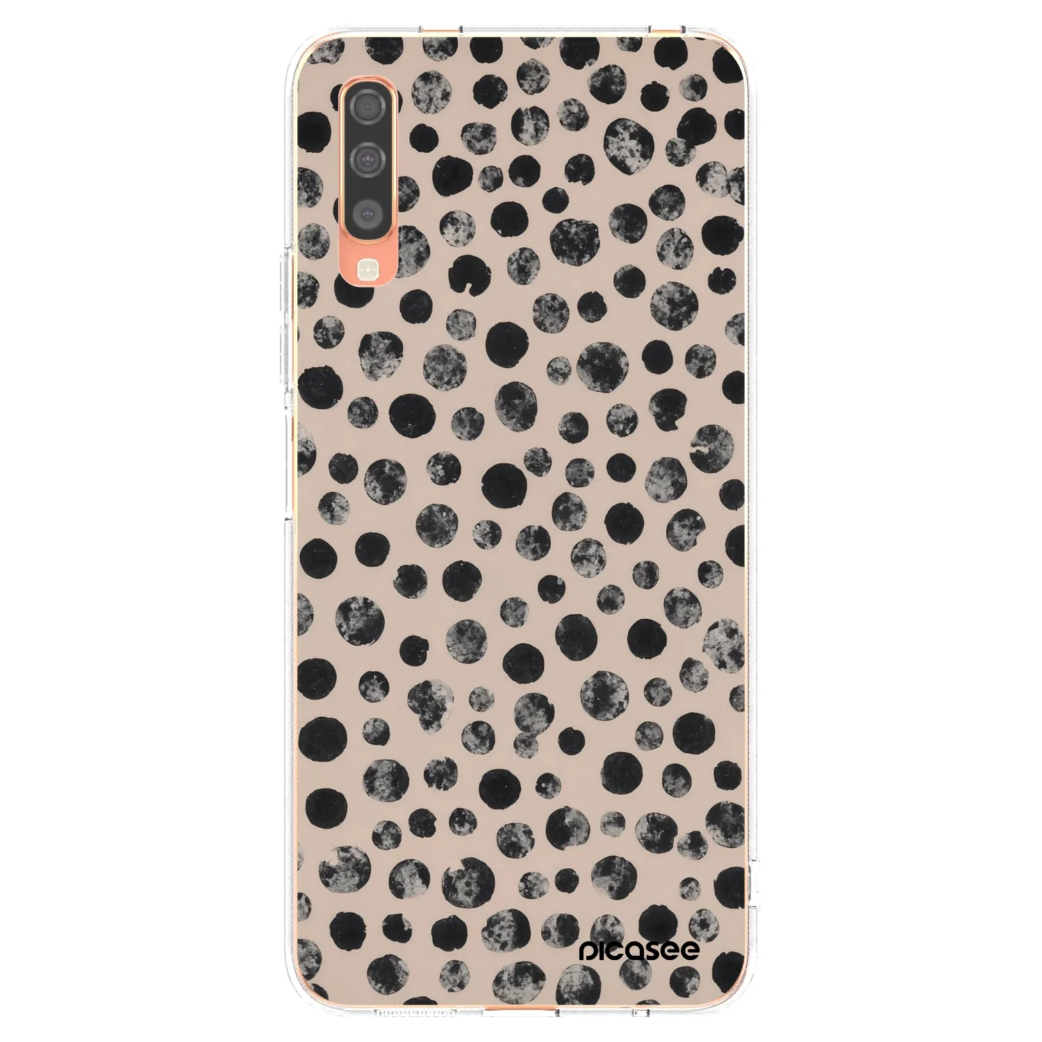 Picasee silikonowe przeźroczyste etui na Samsung Galaxy A70 A705F - Dots