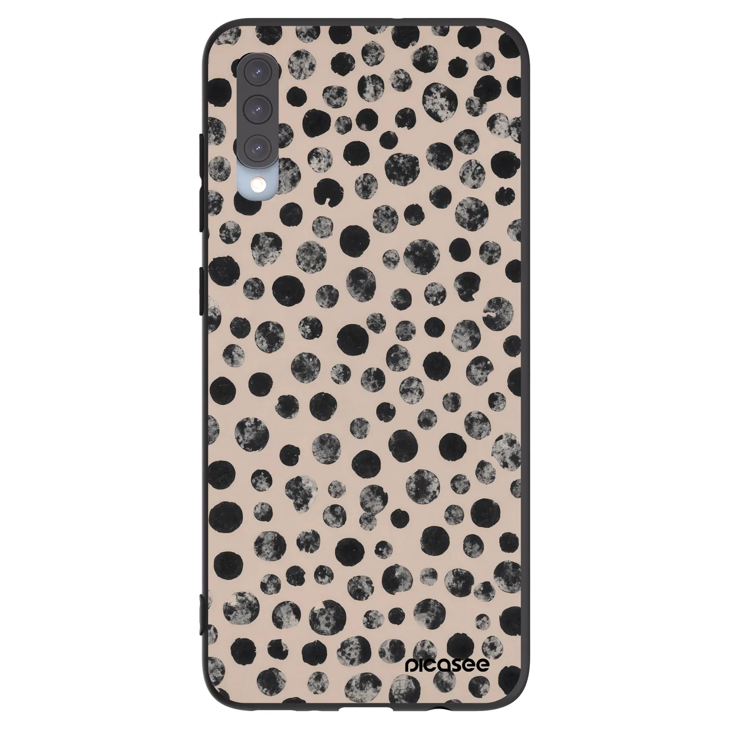 Picasee silikonowe czarne etui na Samsung Galaxy A70 A705F - Dots