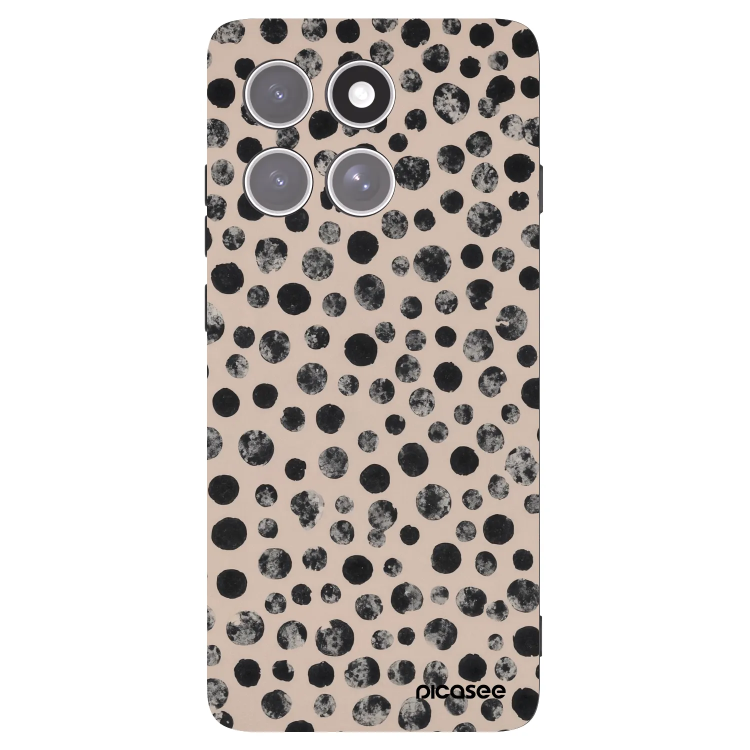 Picasee silikonowe czarne etui na Motorola Edge 60 Pro - Dots