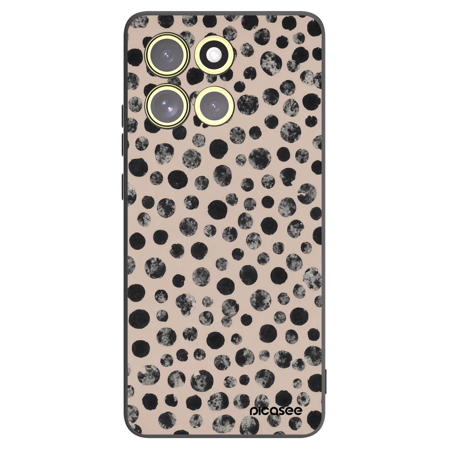 Picasee silikonowe czarne etui na Motorola Moto G86 5G - Dots