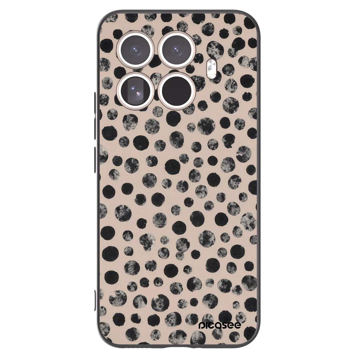 Picasee silikonowe czarne etui na Xiaomi 15T Pro - Dots