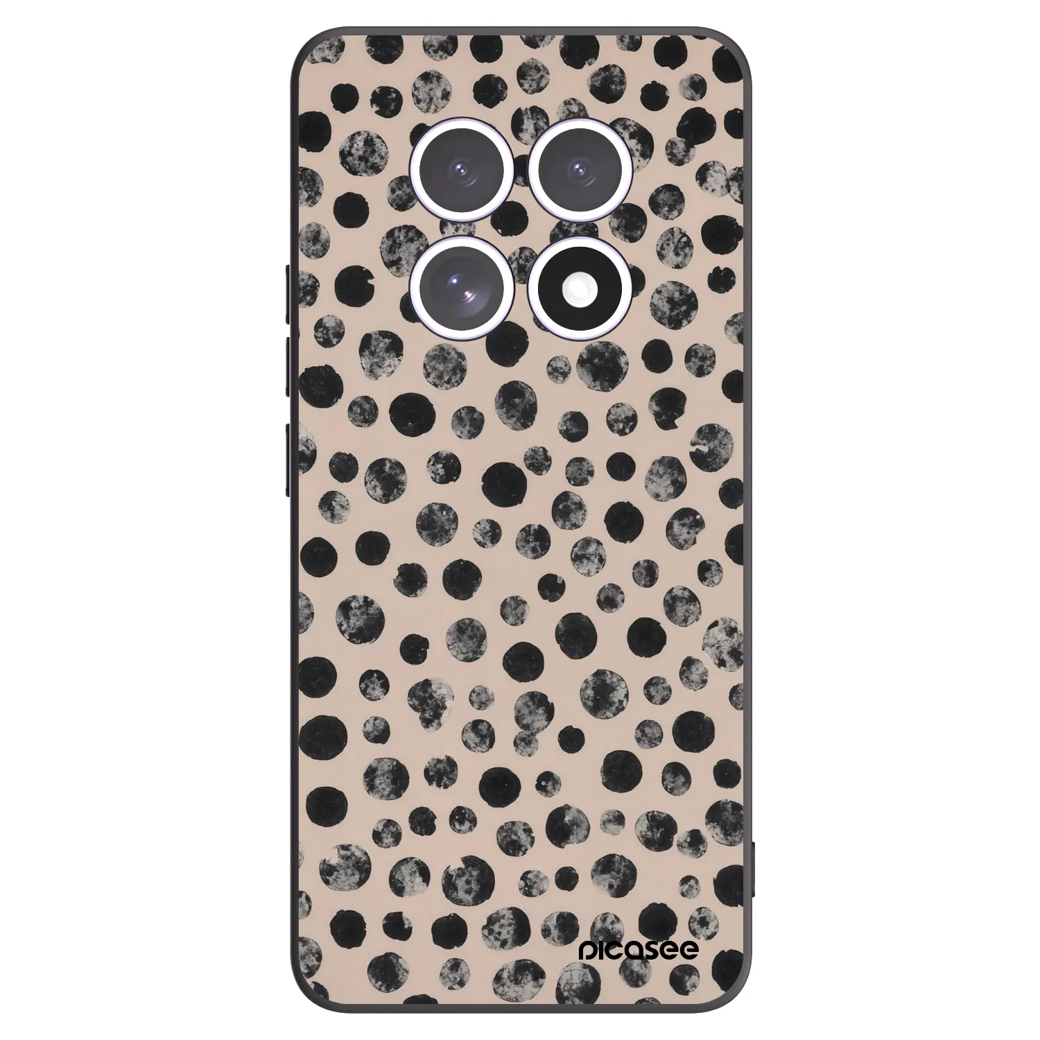 Picasee silikonowe czarne etui na Xiaomi Redmi Note 15 - Dots