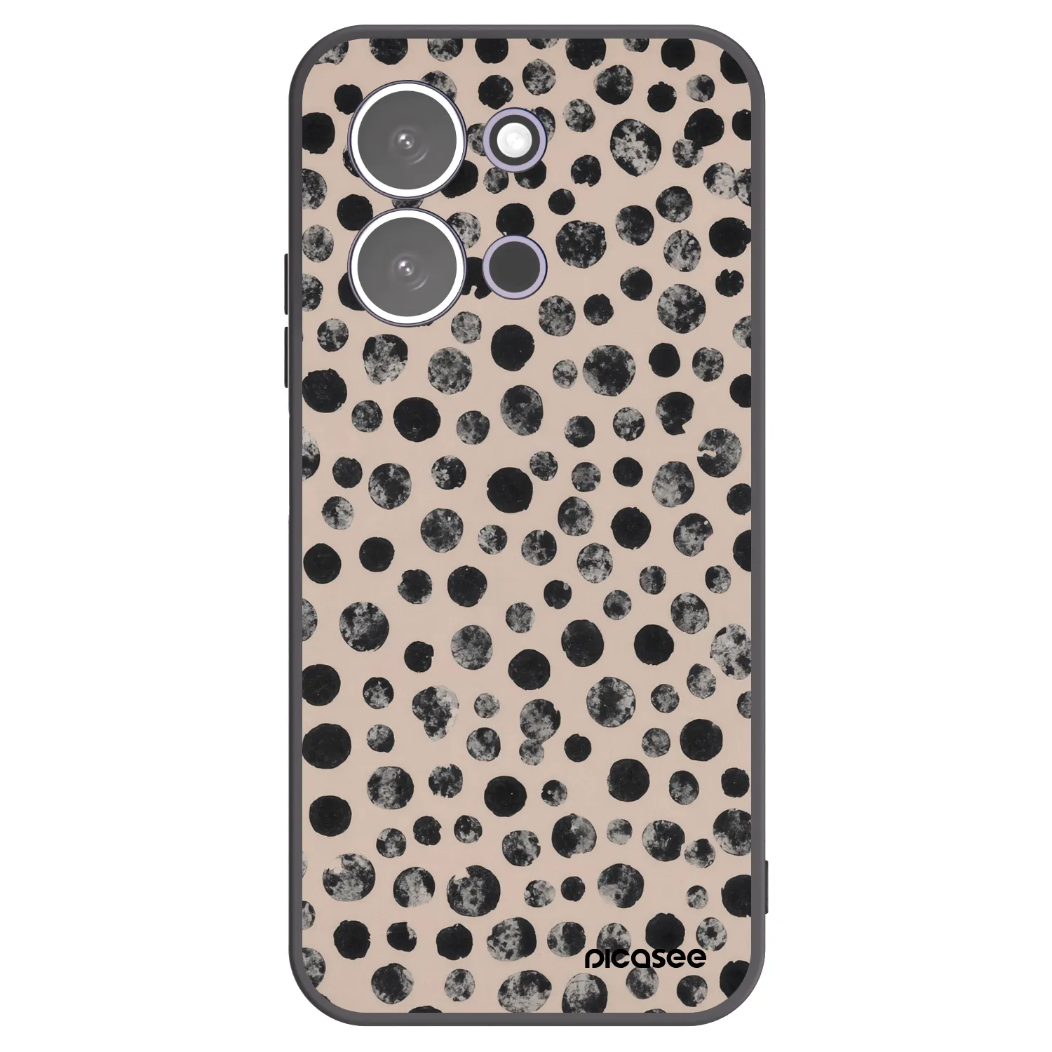 Picasee silikonowe czarne etui na Xiaomi Redmi 15C 5G - Dots