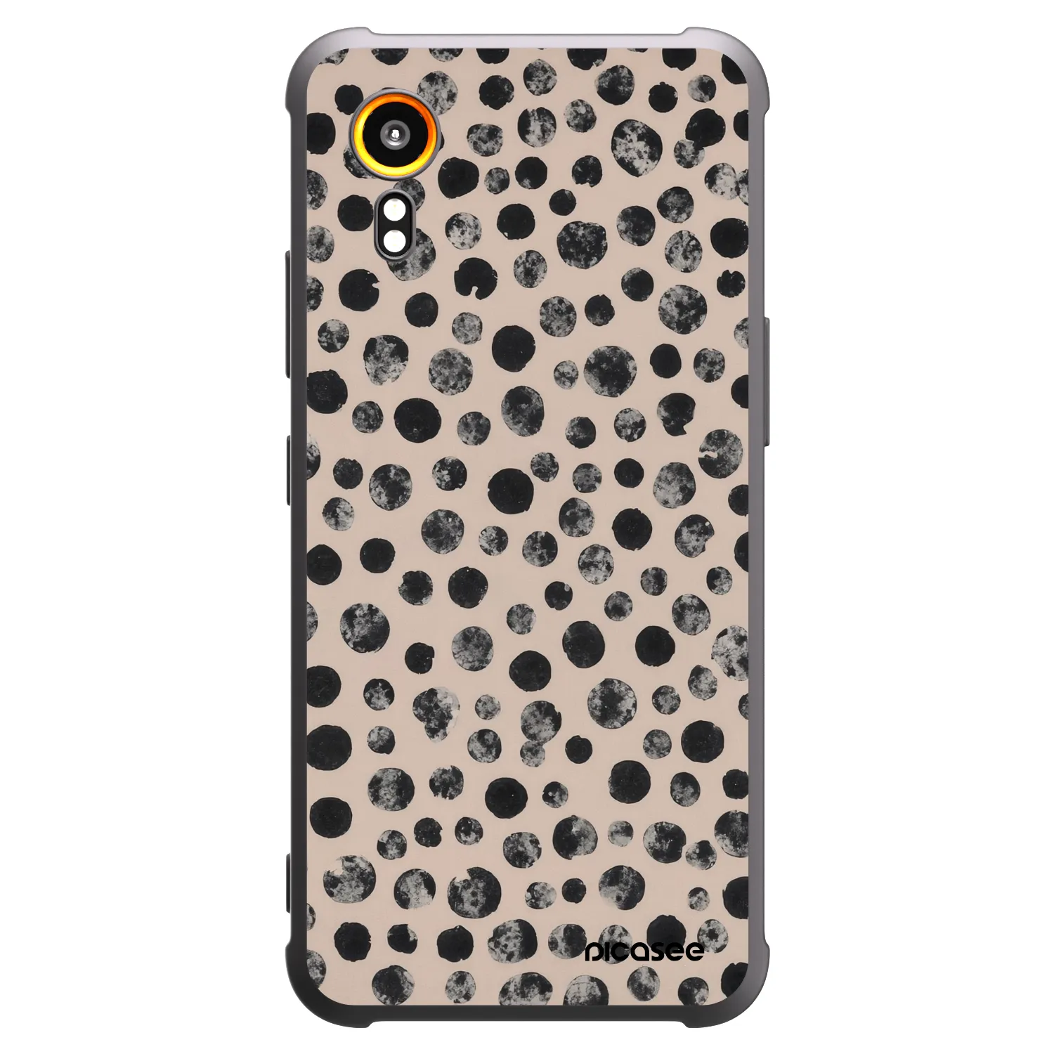 Picasee silikonowe czarne etui na Samsung Galaxy Xcover 7 - Dots