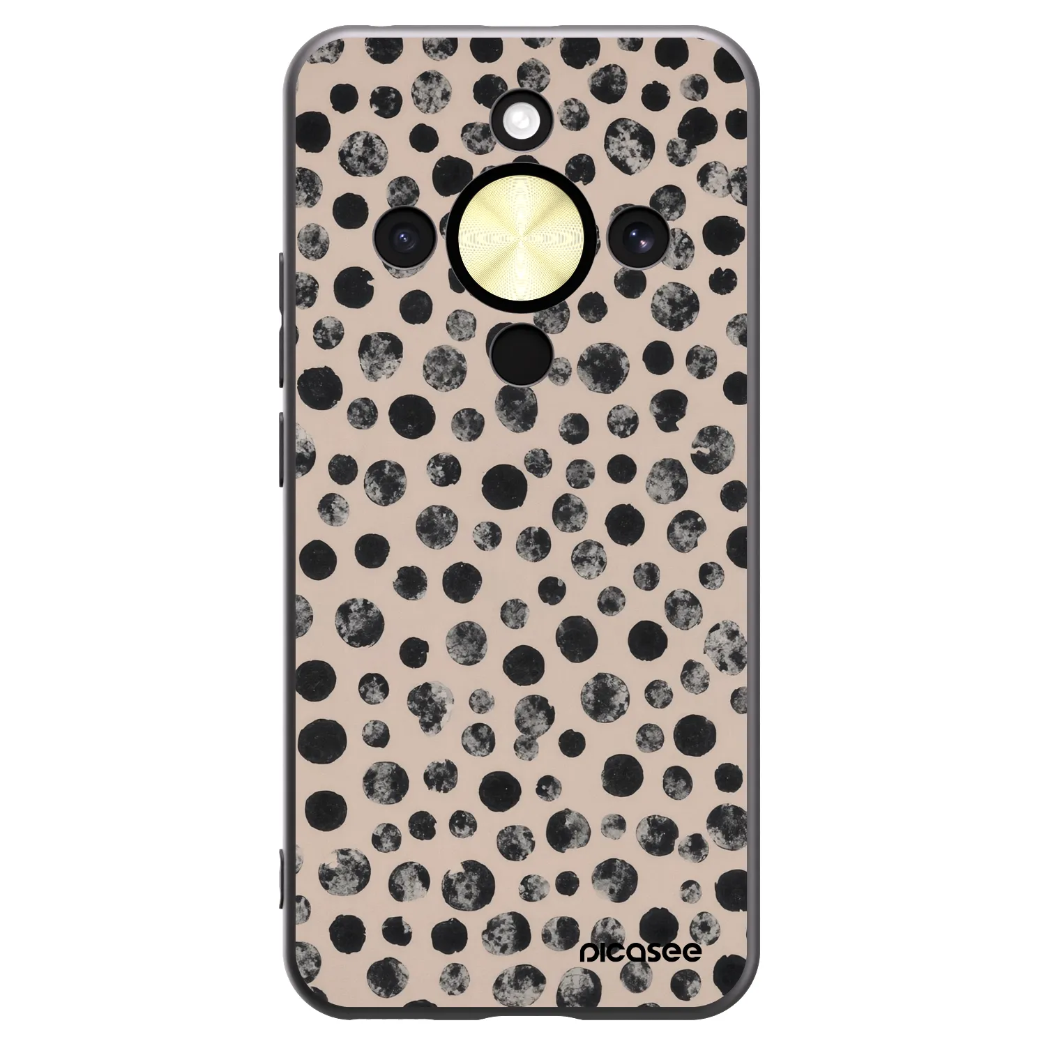 Picasee silikonowe czarne etui na Honor Magic8 Lite 5G - Dots