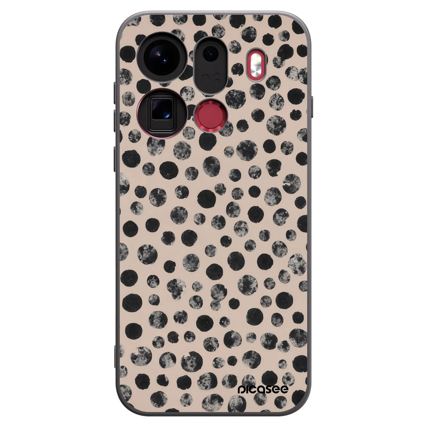 Picasee silikonowe czarne etui na OPPO Find X9 Pro - Dots