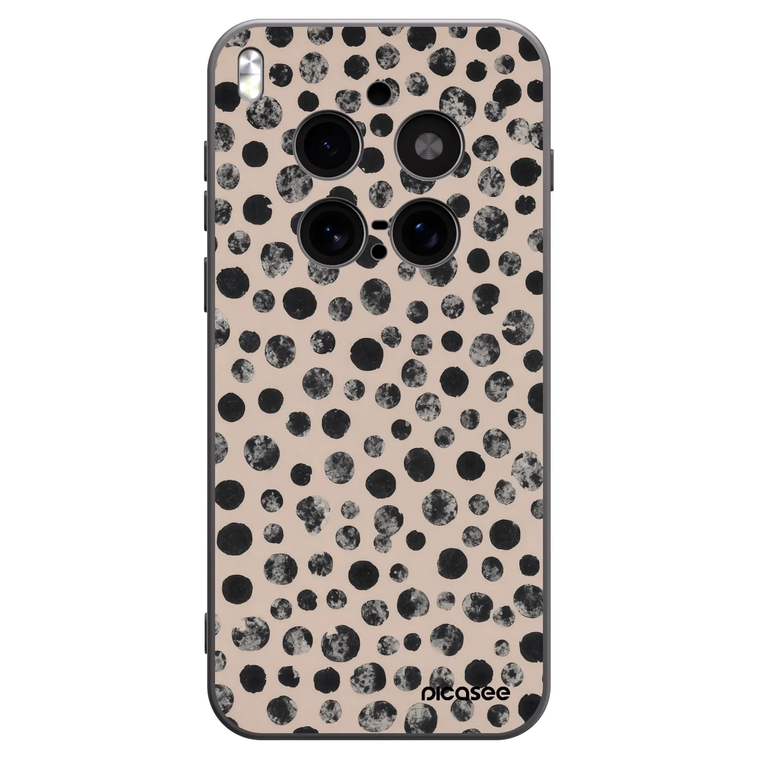 Picasee silikonowe czarne etui na Vivo X300 Pro - Dots