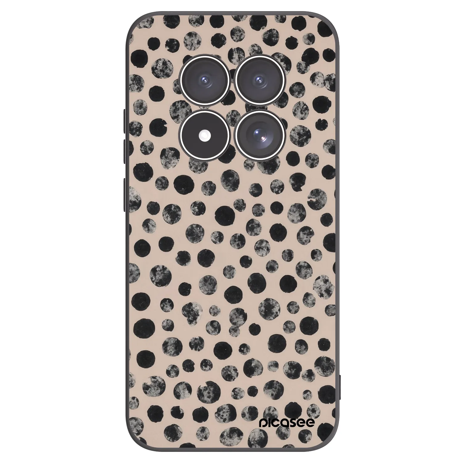 Picasee silikonowe czarne etui na Xiaomi Redmi Note 15 Pro 5G - Dots