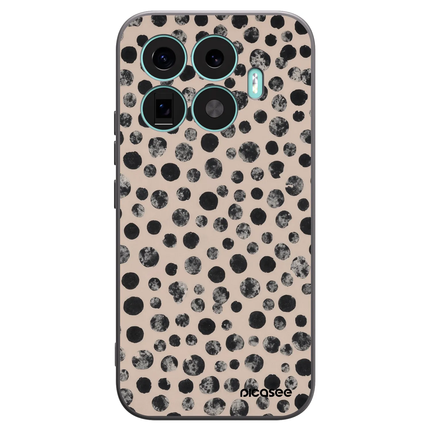Picasee silikonowe czarne etui na Xiaomi 17T - Dots