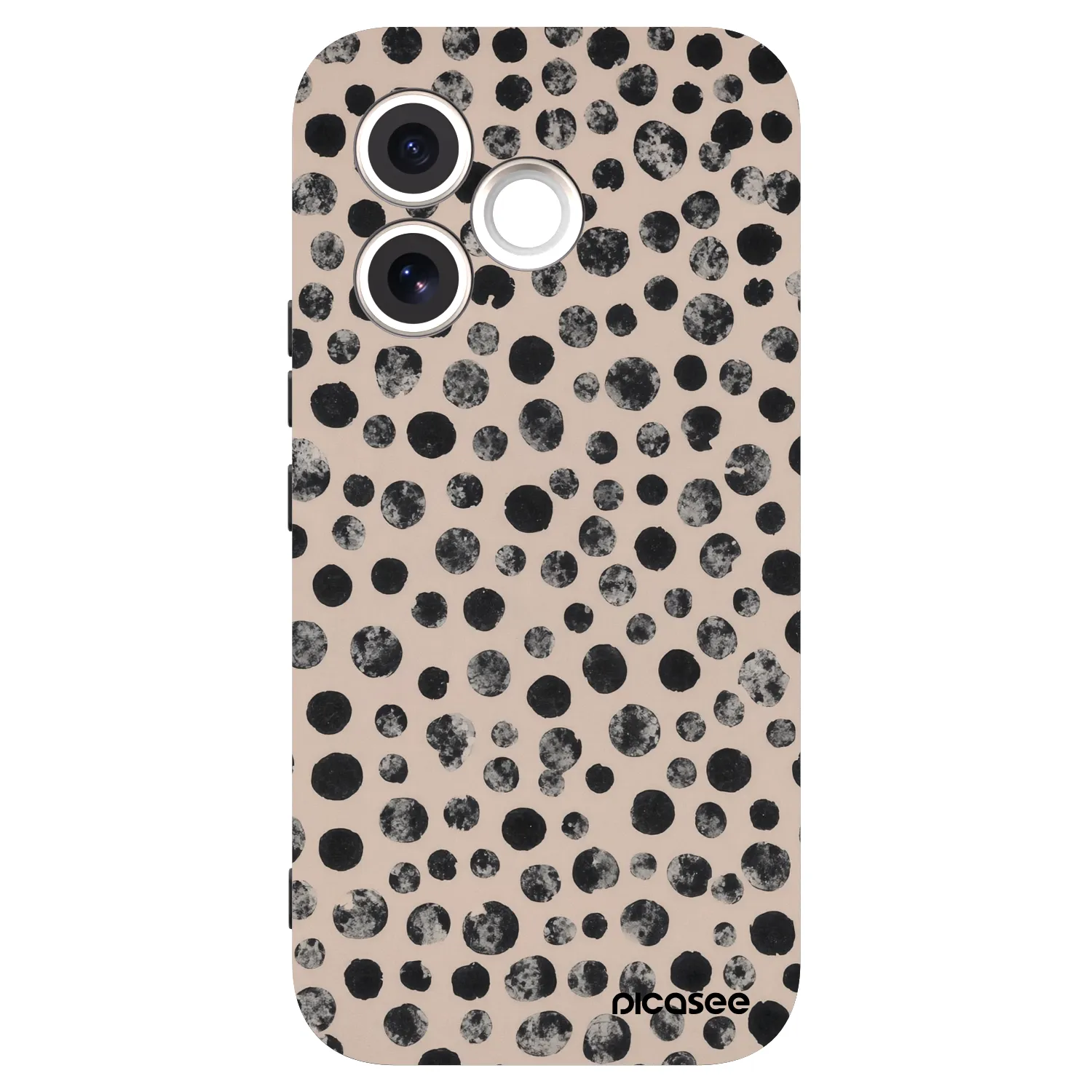 Picasee silikonowe czarne etui na Honor 600 Lite - Dots