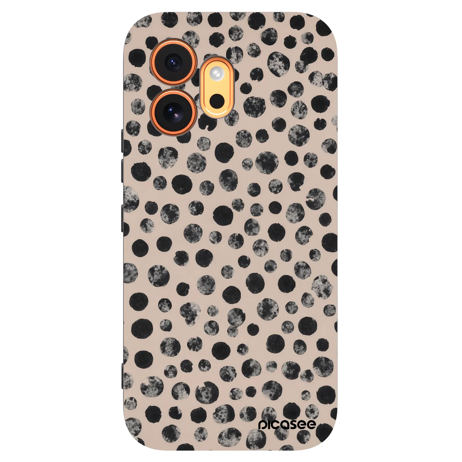 Picasee silikonowe czarne etui na Honor 600 - Dots