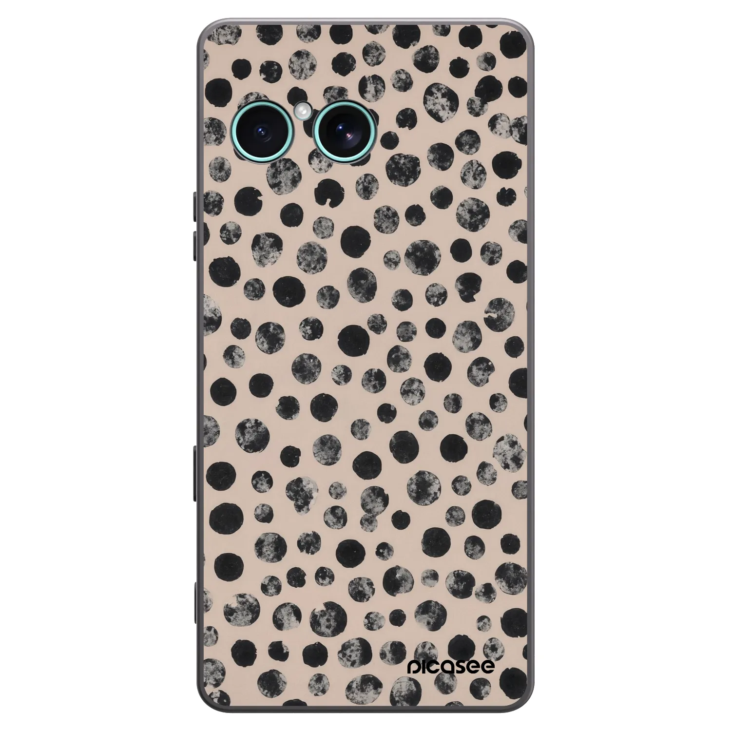 Picasee silikonowe czarne etui na Sony Xperia 10 VII - Dots