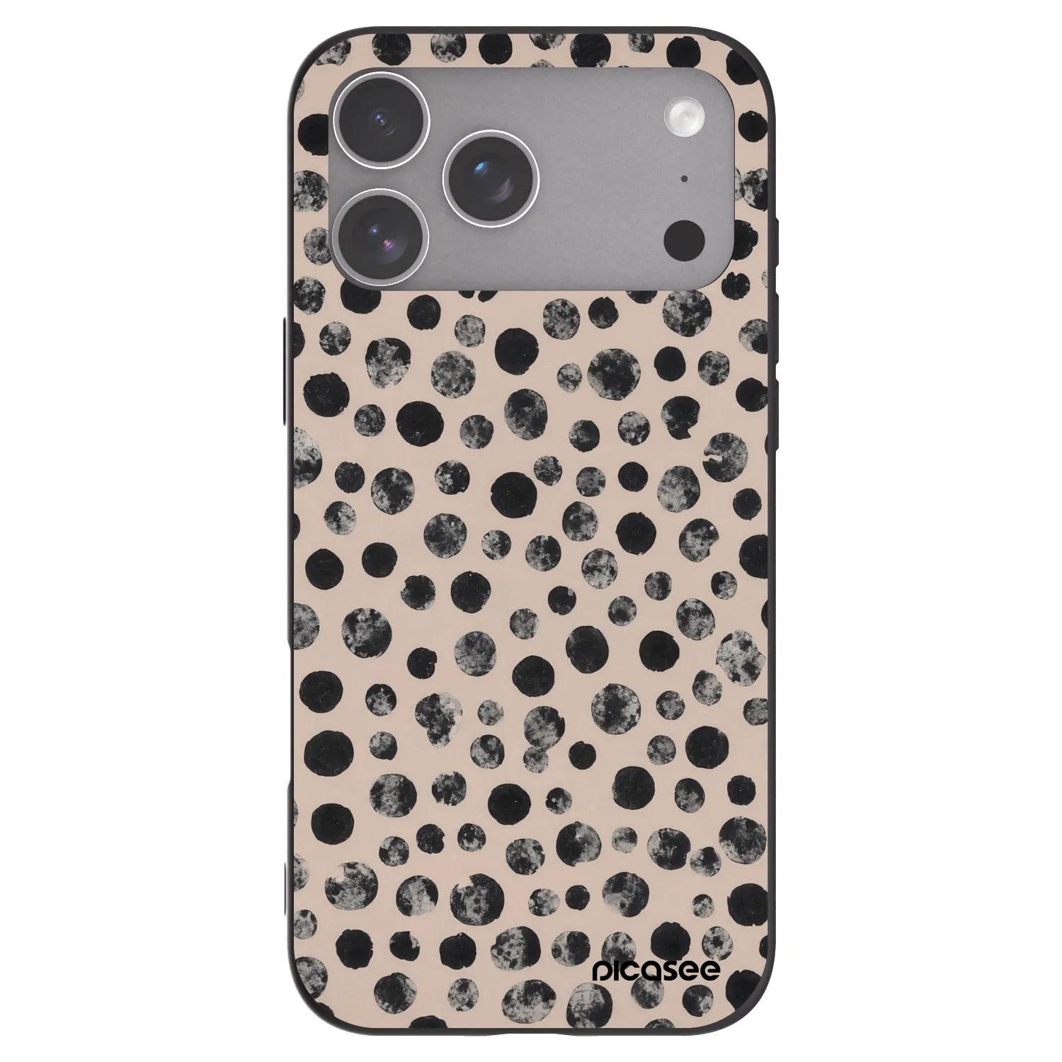 Picasee silikonowe czarne etui na Apple iPhone 18 Pro Max - Dots