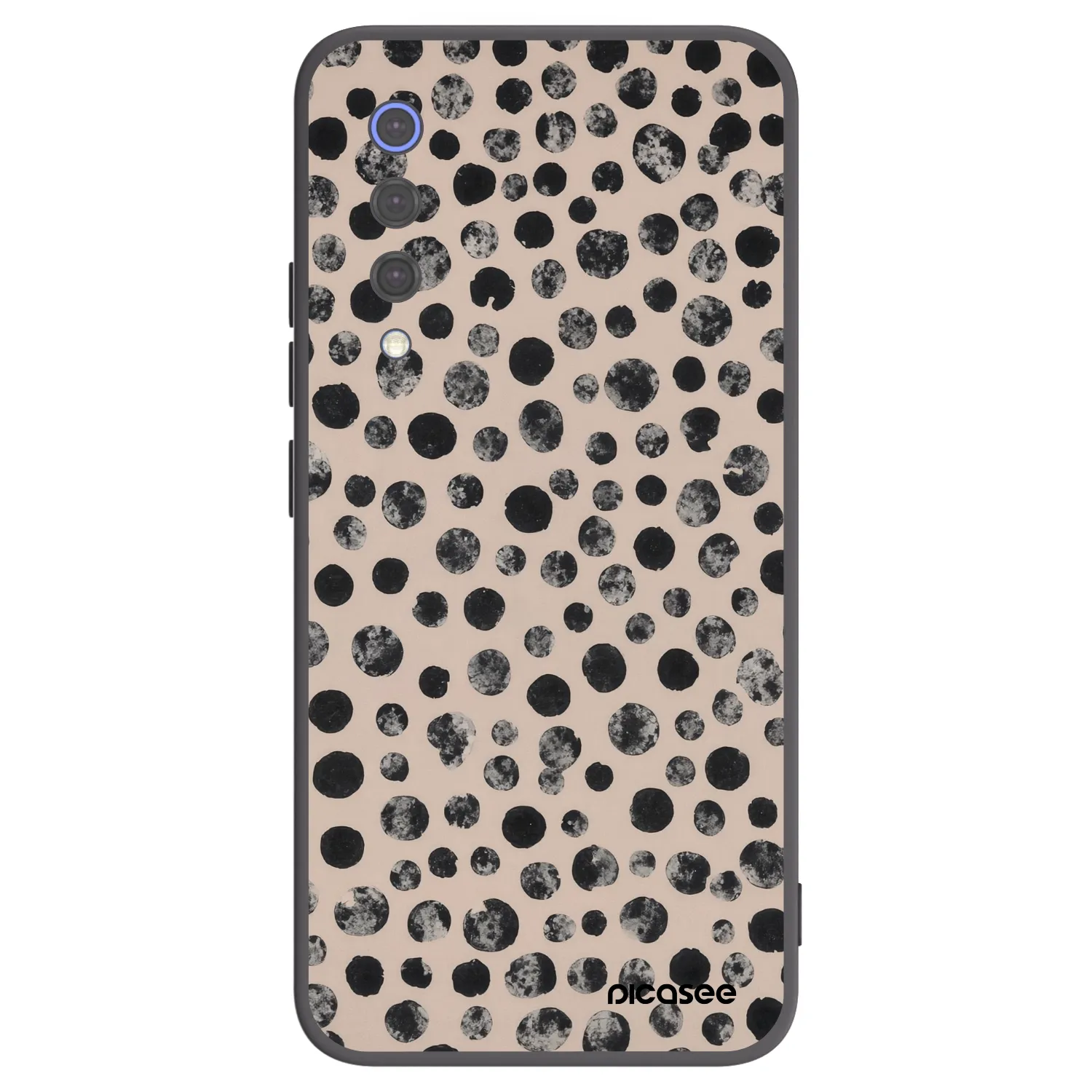 Picasee silikonowe czarne etui na Xiaomi Mi 9 SE - Dots