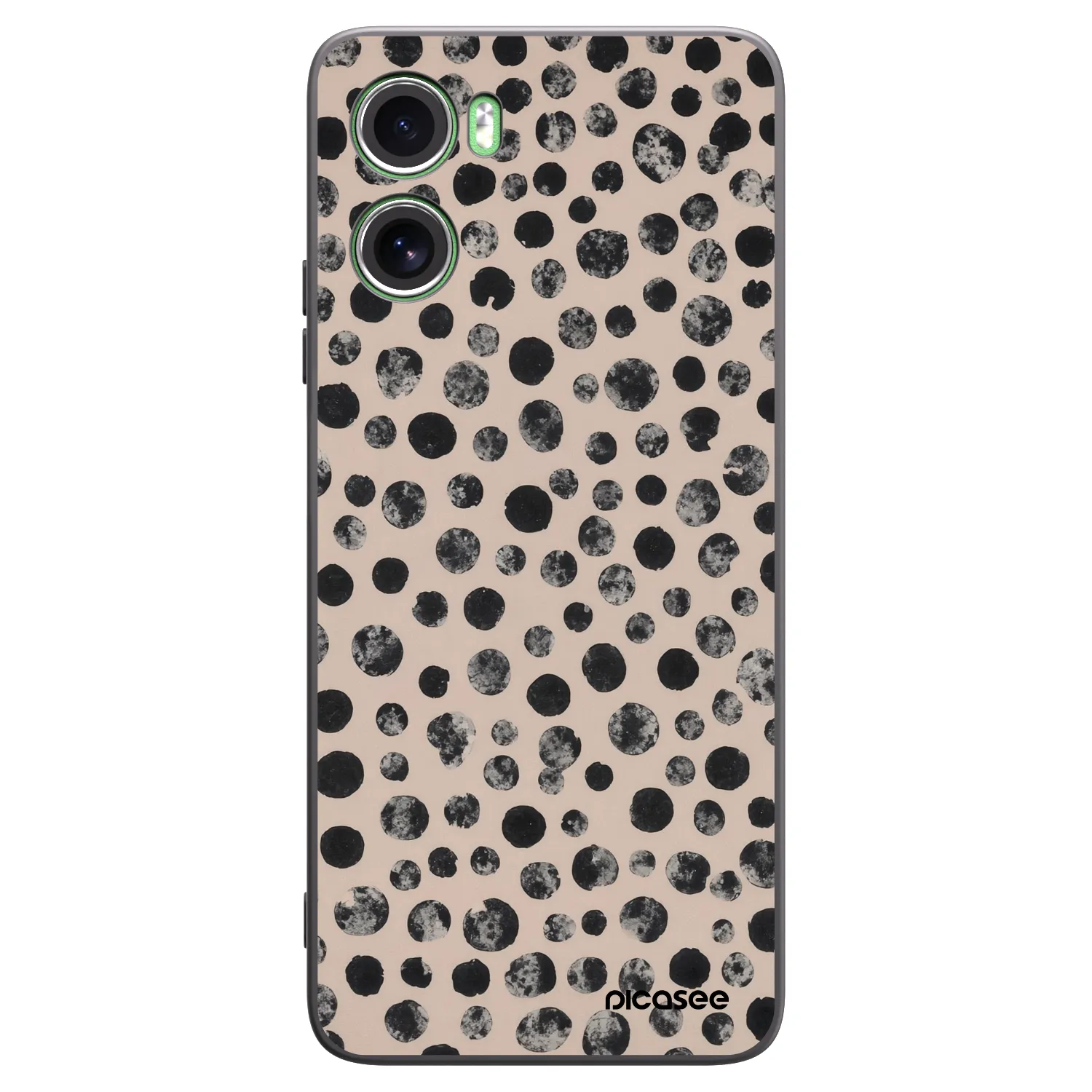 Picasee silikonowe czarne etui na Motorola Moto G06 - Dots