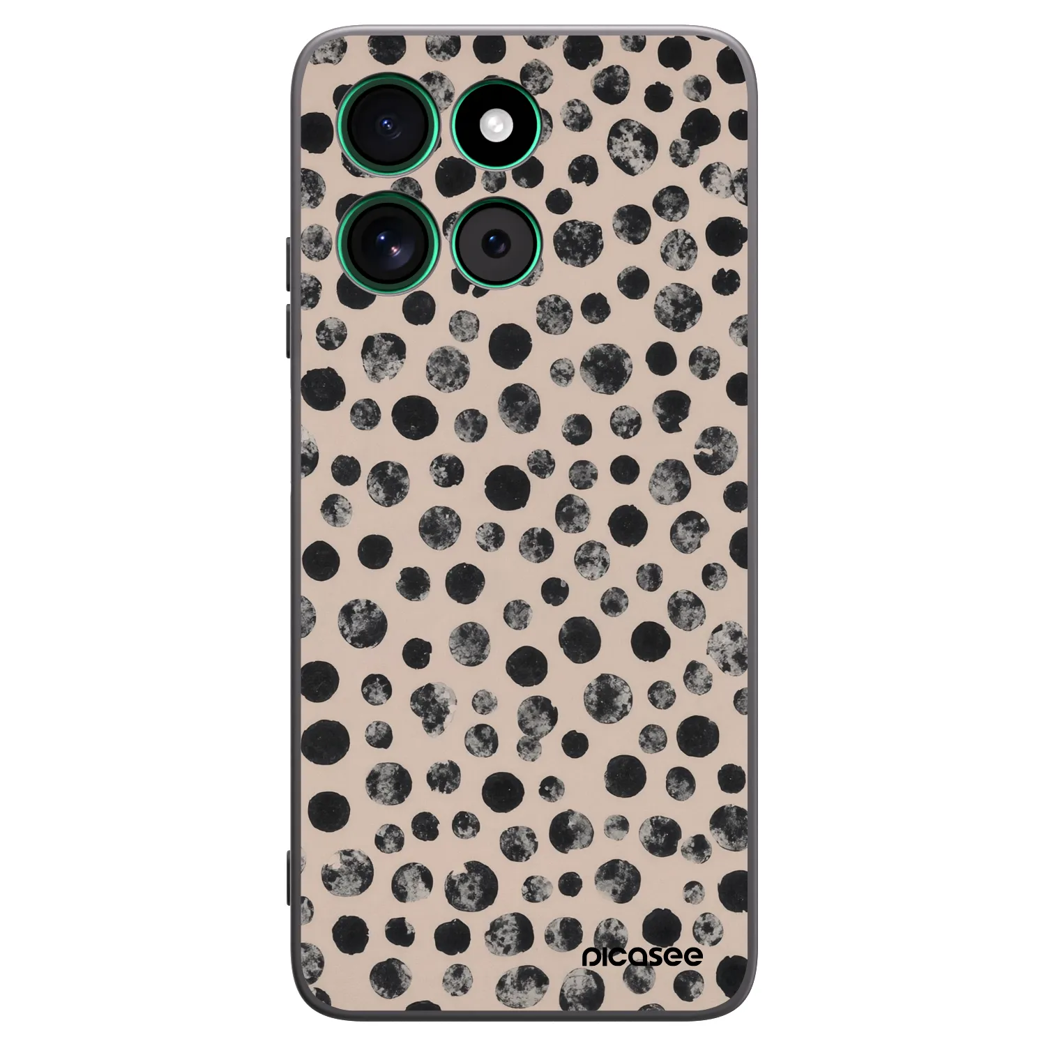 Picasee silikonowe czarne etui na Motorola Moto G57 Power - Dots
