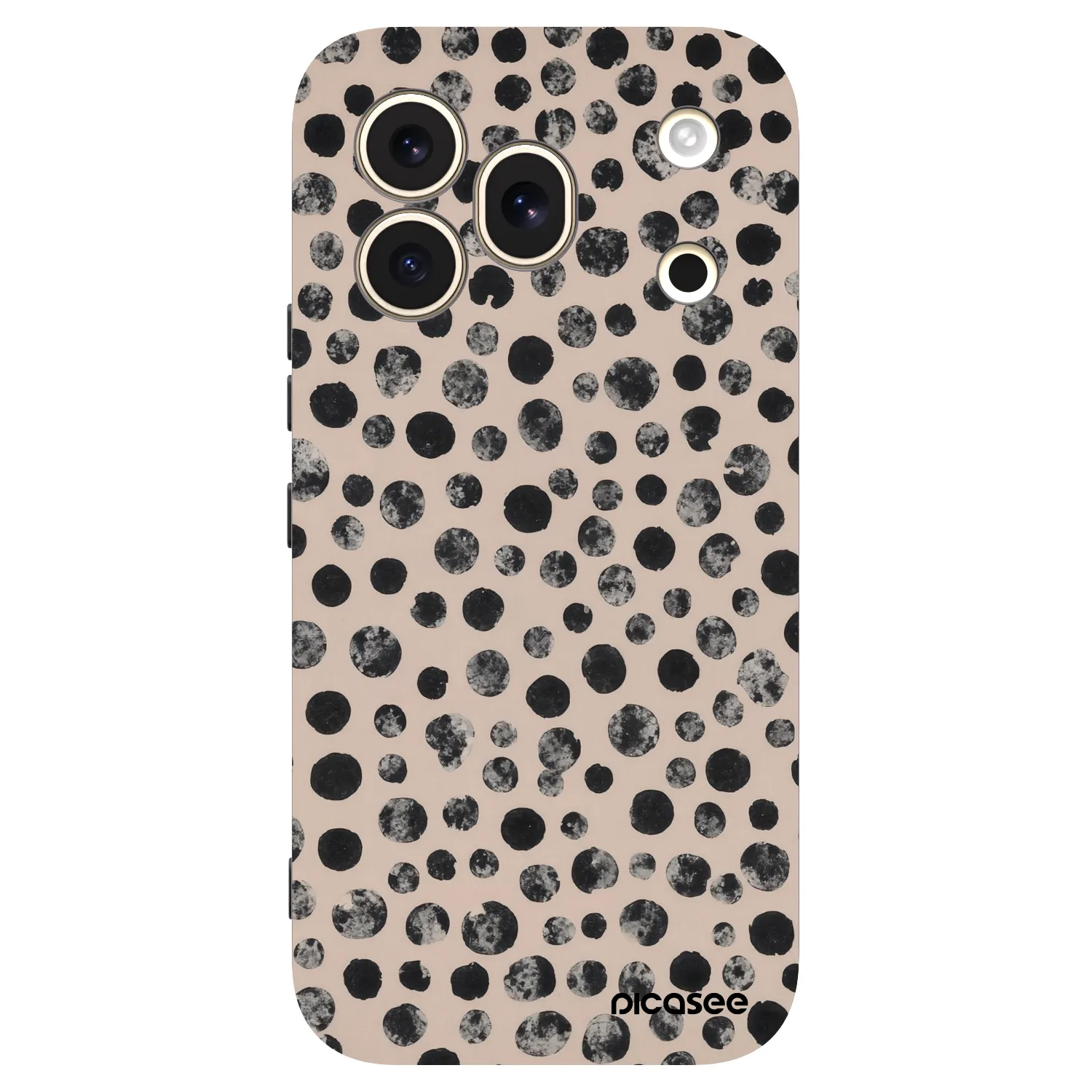 Picasee silikonowe czarne etui na Honor 600 Pro - Dots