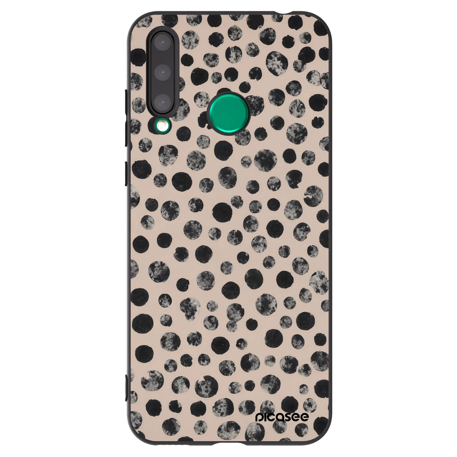 Picasee silikonowe czarne etui na Honor 20 Lite - Dots