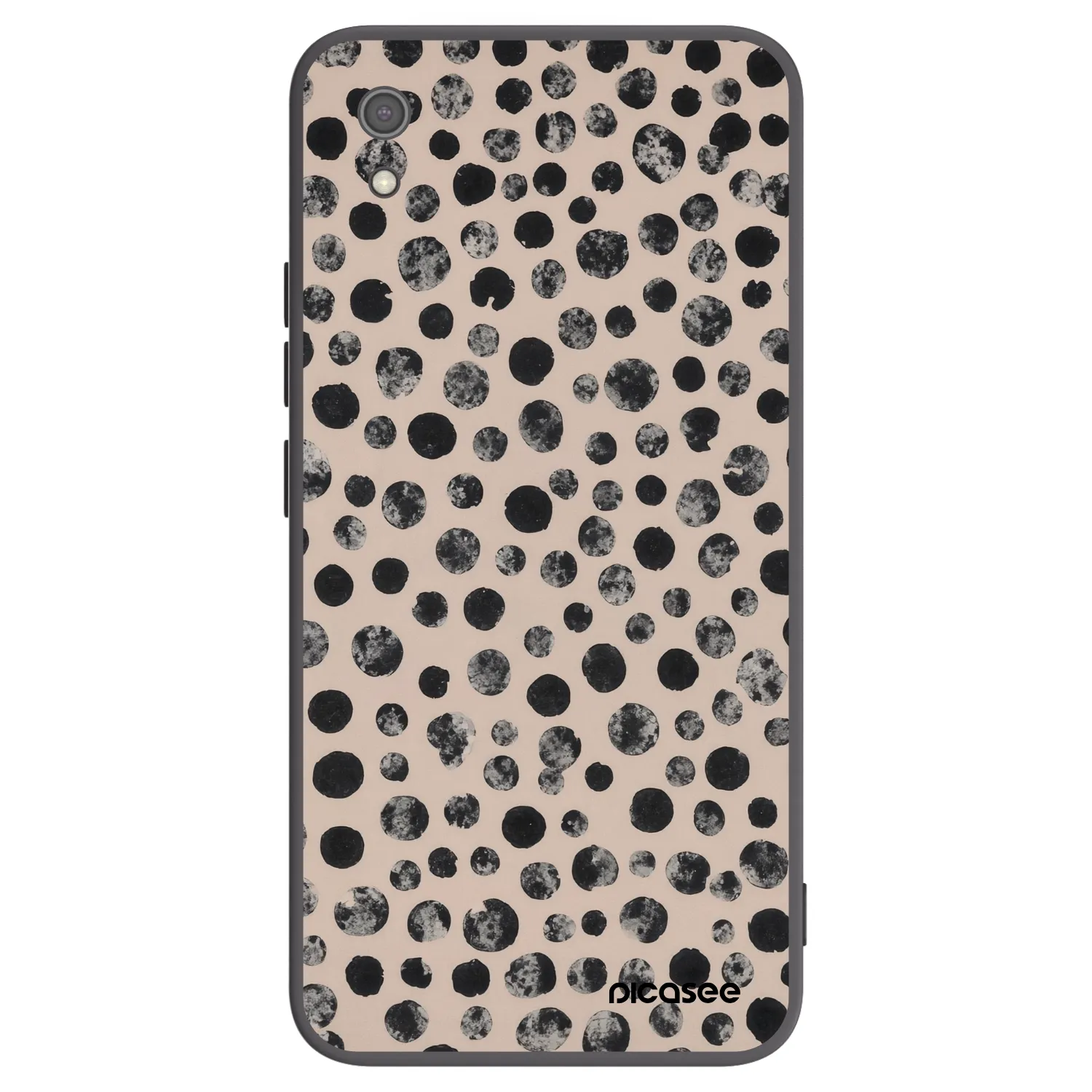 Picasee silikonowe czarne etui na Xiaomi Redmi 7A - Dots