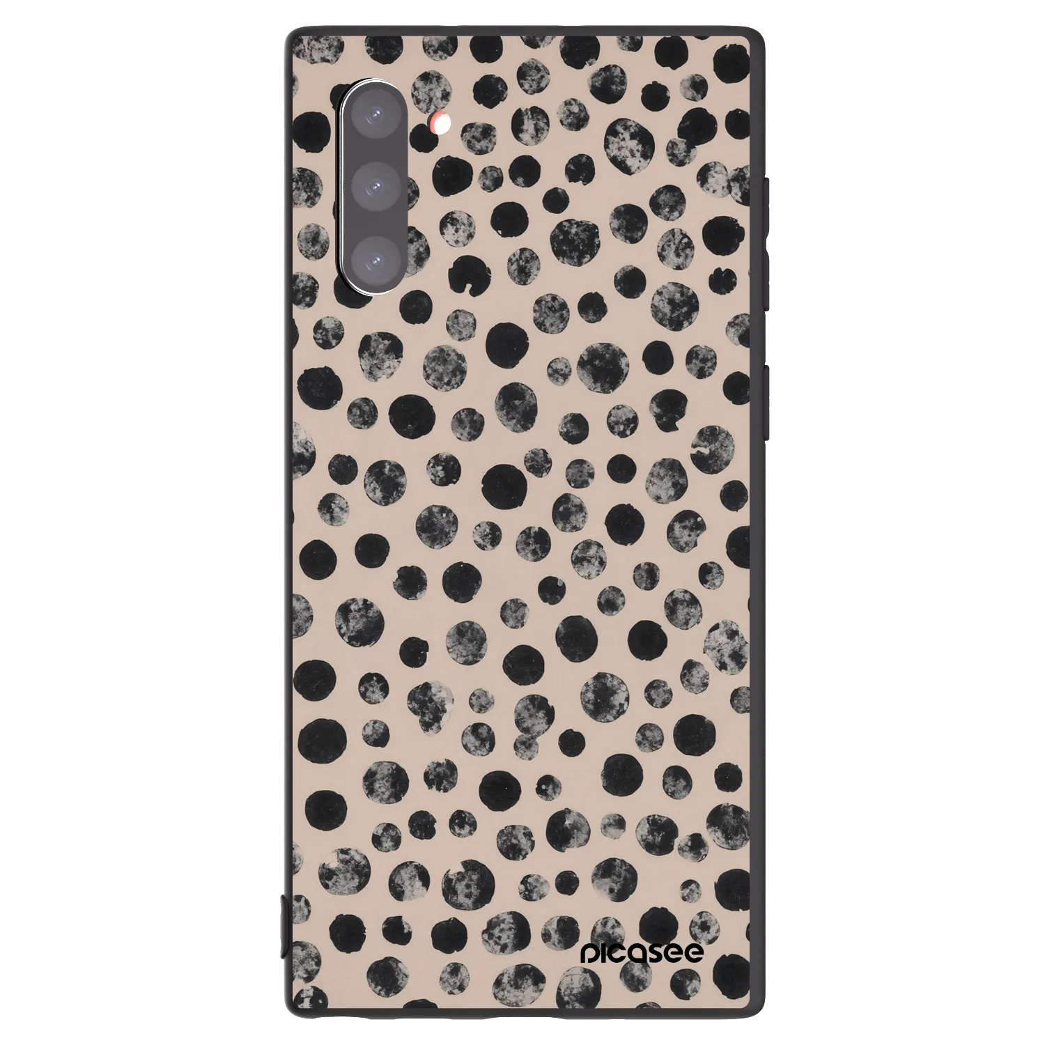Picasee silikonowe czarne etui na Samsung Galaxy Note 10 N970F - Dots