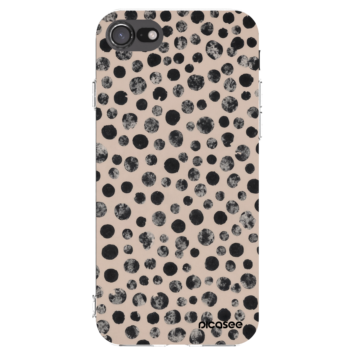 Picasee silikonowe przeźroczyste etui na Apple iPhone 8 - Dots