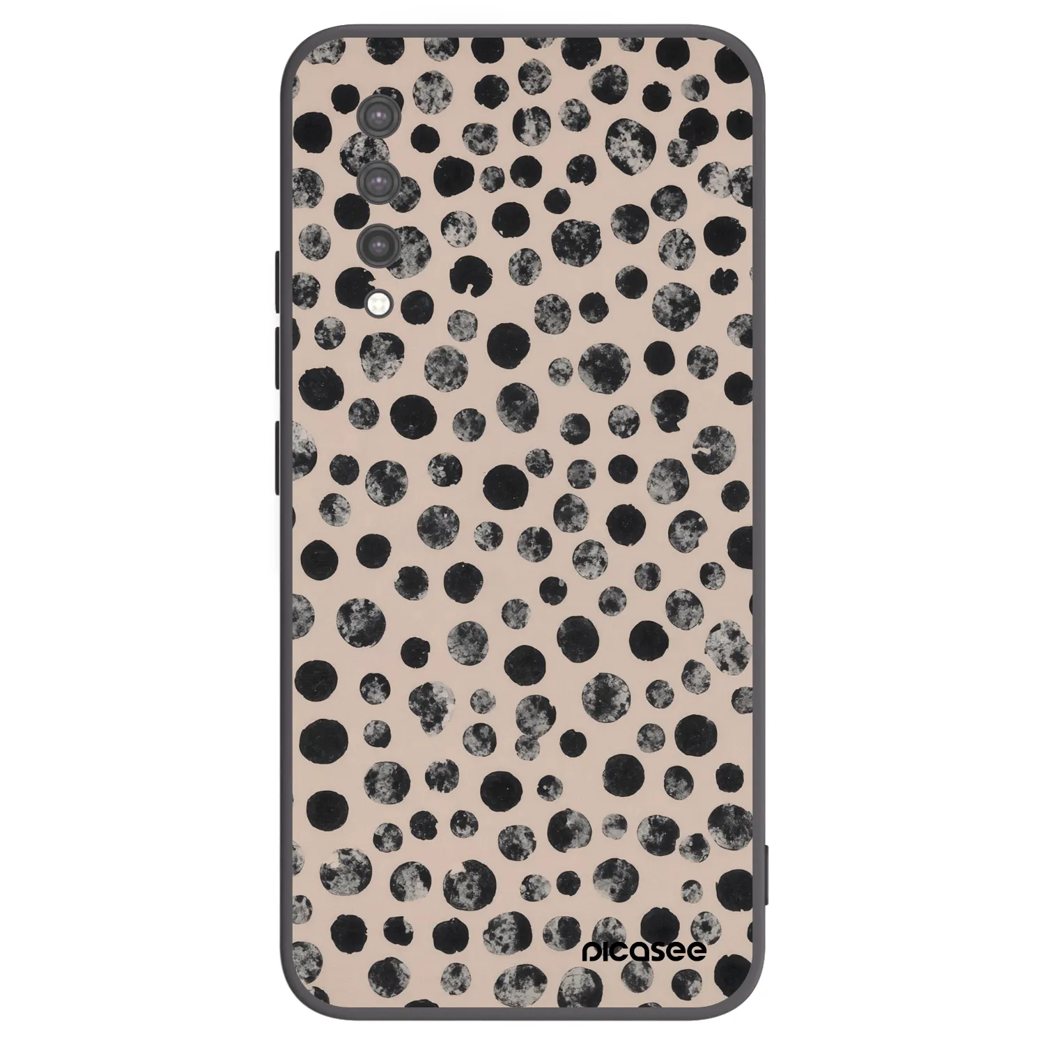 Picasee silikonowe czarne etui na Xiaomi Mi 9 Lite - Dots