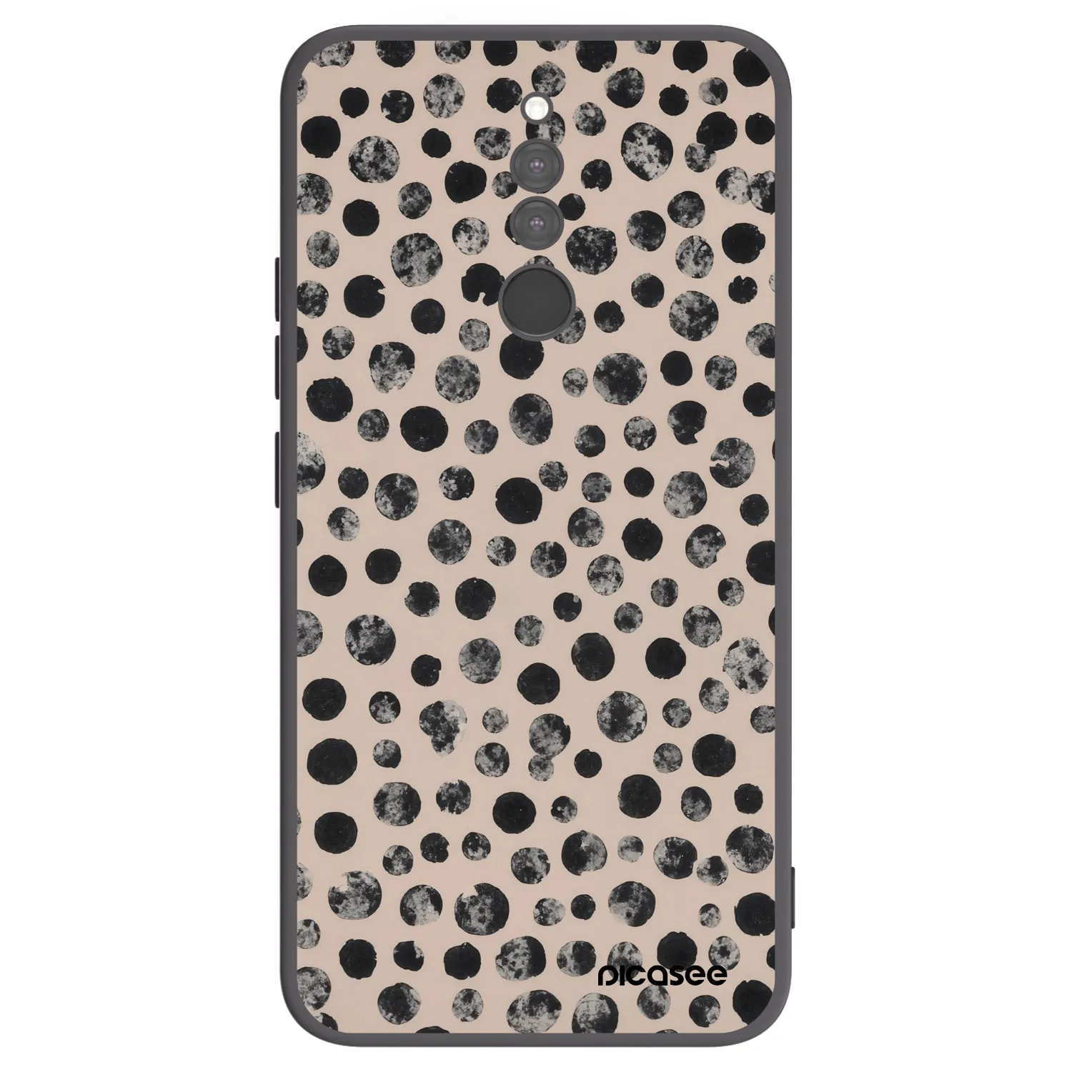 Picasee silikonowe czarne etui na Xiaomi Redmi 8 - Dots