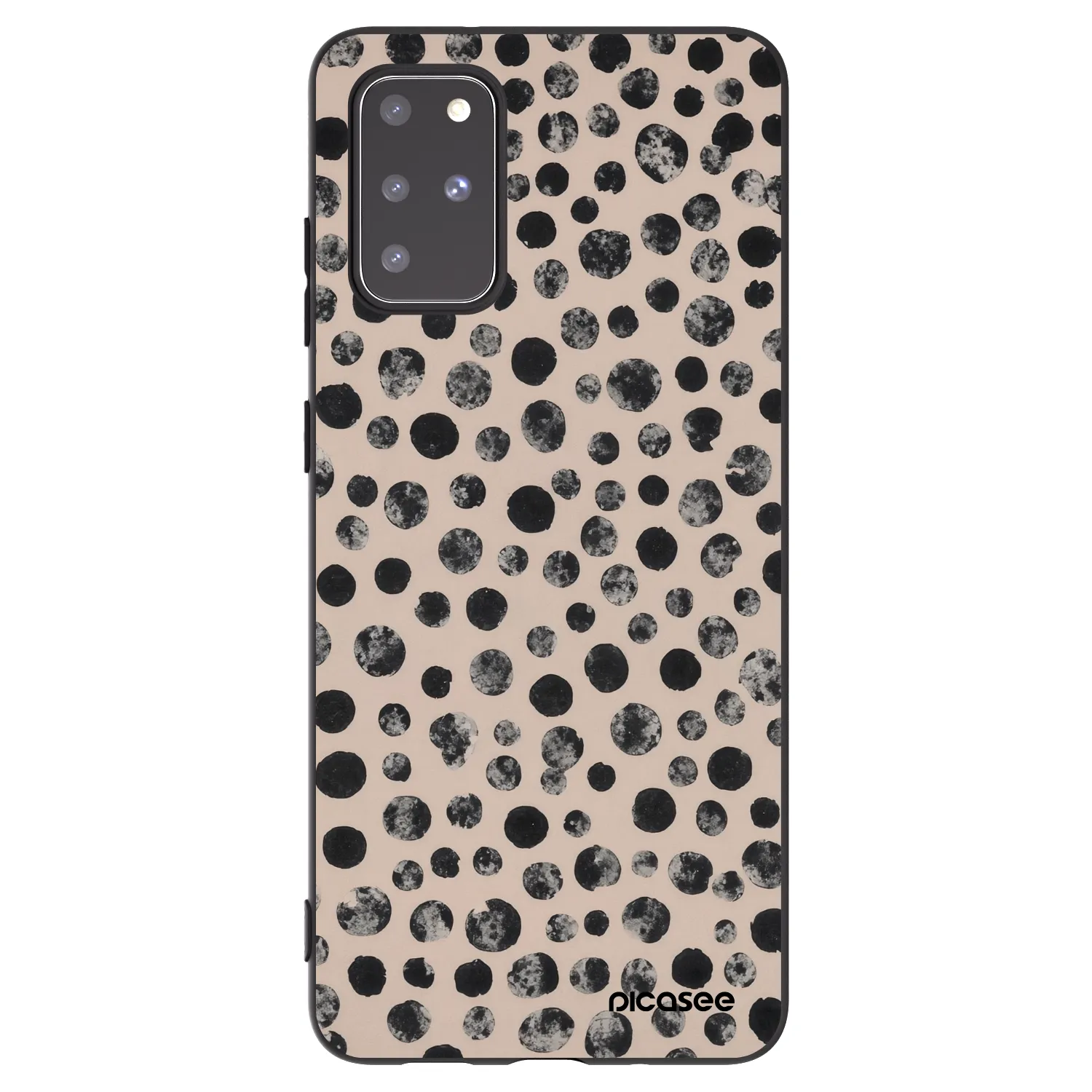 Picasee silikonowe czarne etui na Samsung Galaxy S20+ G985F - Dots