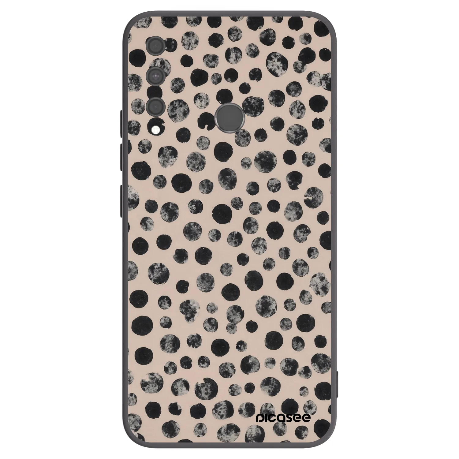 Picasee silikonowe czarne etui na Huawei P40 Lite E - Dots