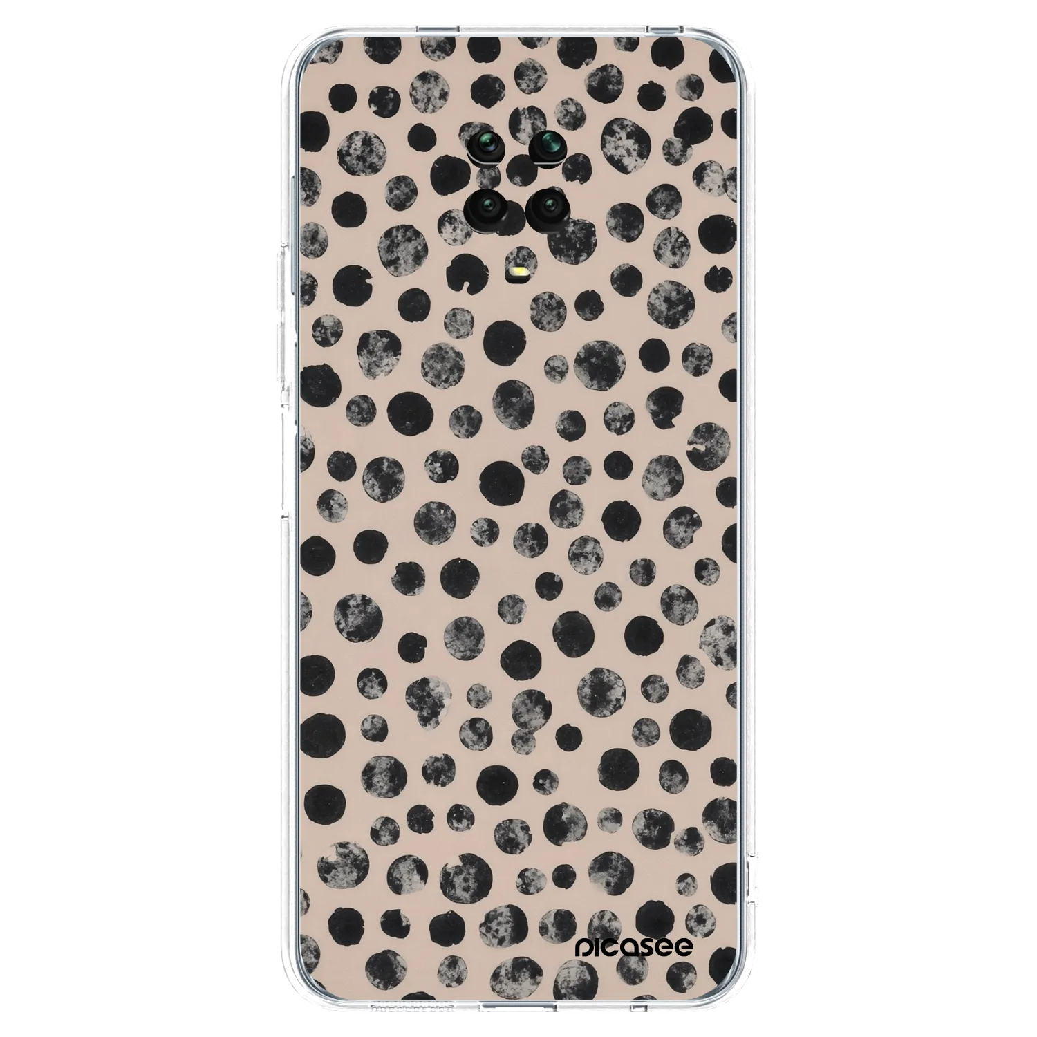 Picasee silikonowe przeźroczyste etui na Xiaomi Redmi Note 9S - Dots