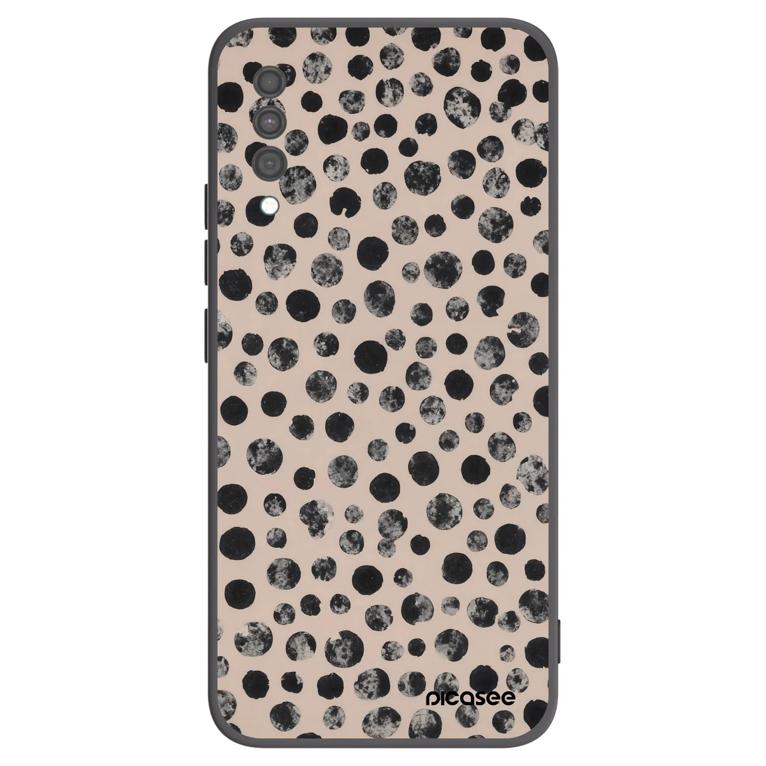 Picasee silikonowe czarne etui na Samsung Galaxy A30s A307F - Dots