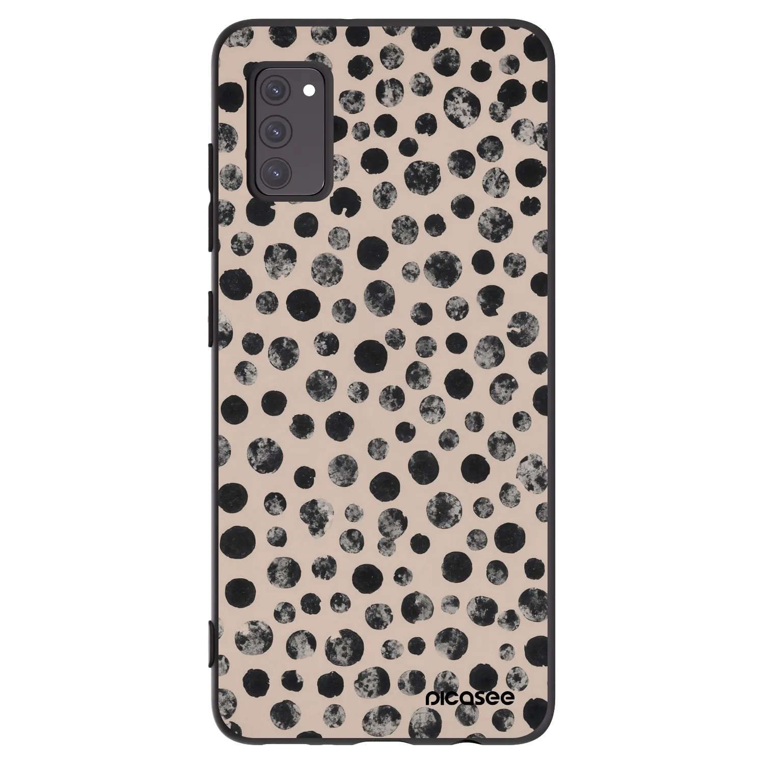 Picasee silikonowe czarne etui na Samsung Galaxy A41 A415F - Dots