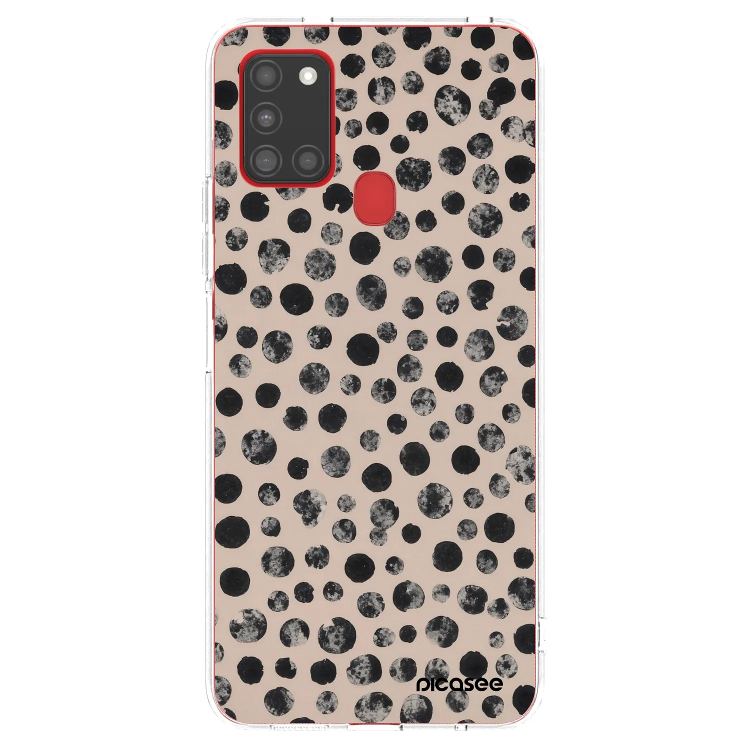 Picasee silikonowe przeźroczyste etui na Samsung Galaxy A21s - Dots