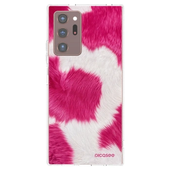Picasee silikonowe przeźroczyste etui na Samsung Galaxy Note 20 Ultra - Pink Moo