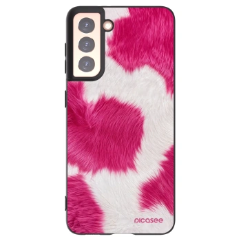 Picasee silikonowe czarne etui na Samsung Galaxy S21 5G G991B - Pink Moo