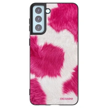 Picasee silikonowe czarne etui na Samsung Galaxy S21+ 5G G996F - Pink Moo