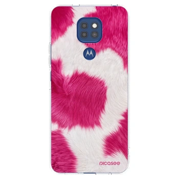 Picasee silikonowe przeźroczyste etui na Motorola Moto G9 Play - Pink Moo