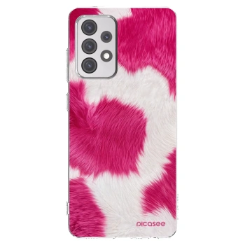 Picasee silikonowe przeźroczyste etui na Samsung Galaxy A52 5G A525F - Pink Moo